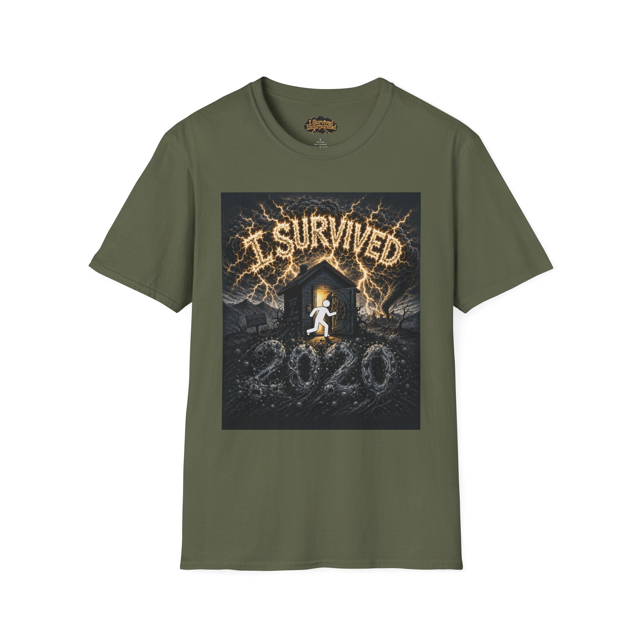 I Survived 2020 — Original Design Teaser Tee | Season 1 Premiere Drop Unisex Softstyle T-Shirt