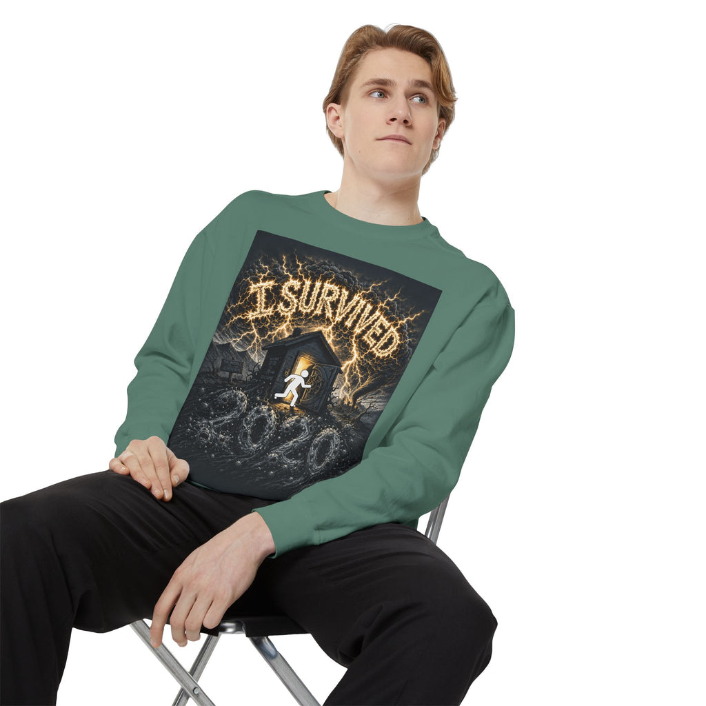 I Survived 2020 — Original PILOT Design Unisex Garment-Dyed Sweatshirt