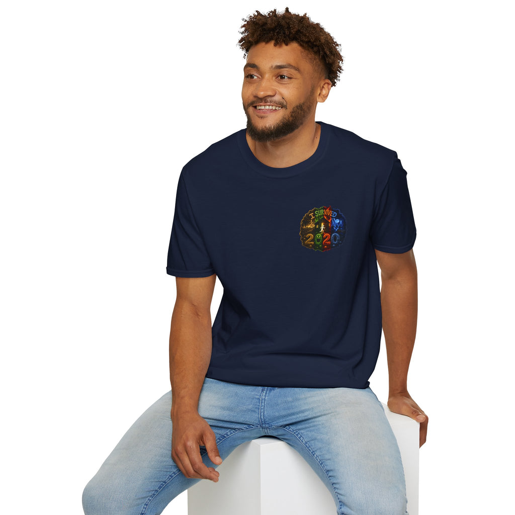 I Survived 2020 — "No Signal" Test Pattern Tee Alien Broadcast Finale Summer Premiere Unisex Softstyle T-Shirt