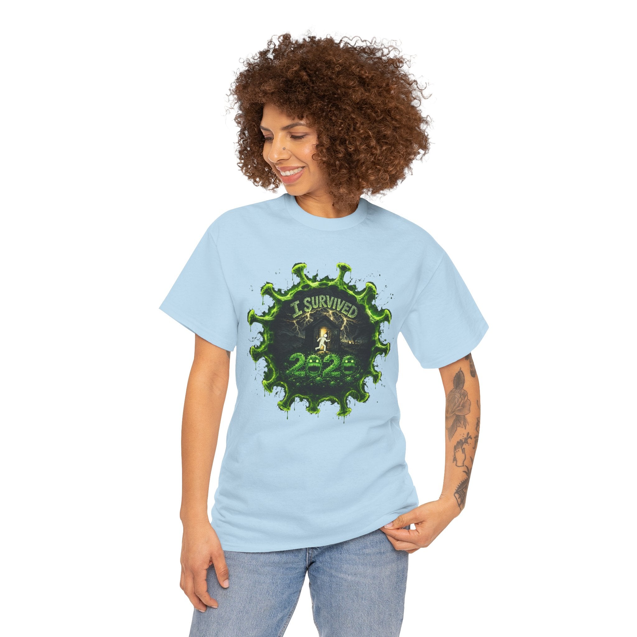 I Survived 2020 — Director's Cut S1:E1 "COVID-19: The Coronavirus" | Pandemic Edition Unisex Heavy Cotton Tee