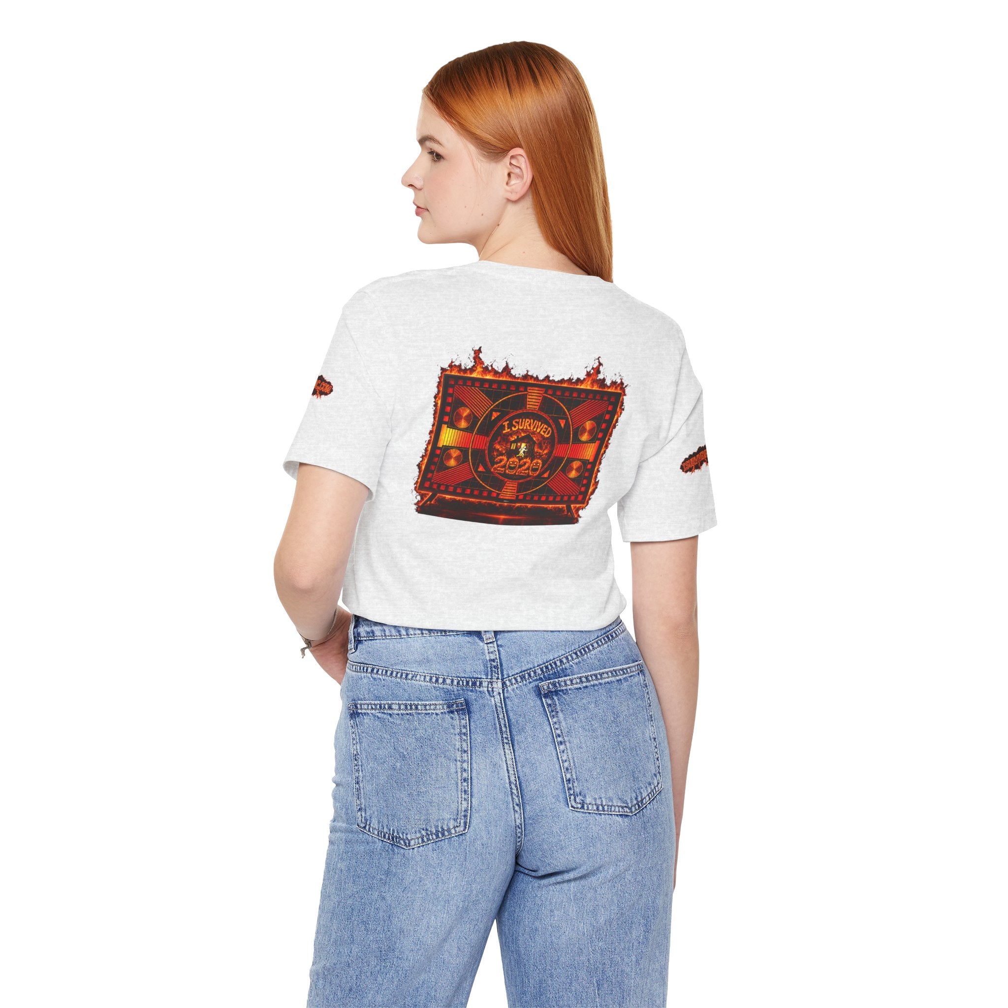 I Survived 2020 — "Please Stand By" Test Pattern Tee Wildfire Signal Special Edition Summer Premiere Unisex Jersey Short Sleeve Tee