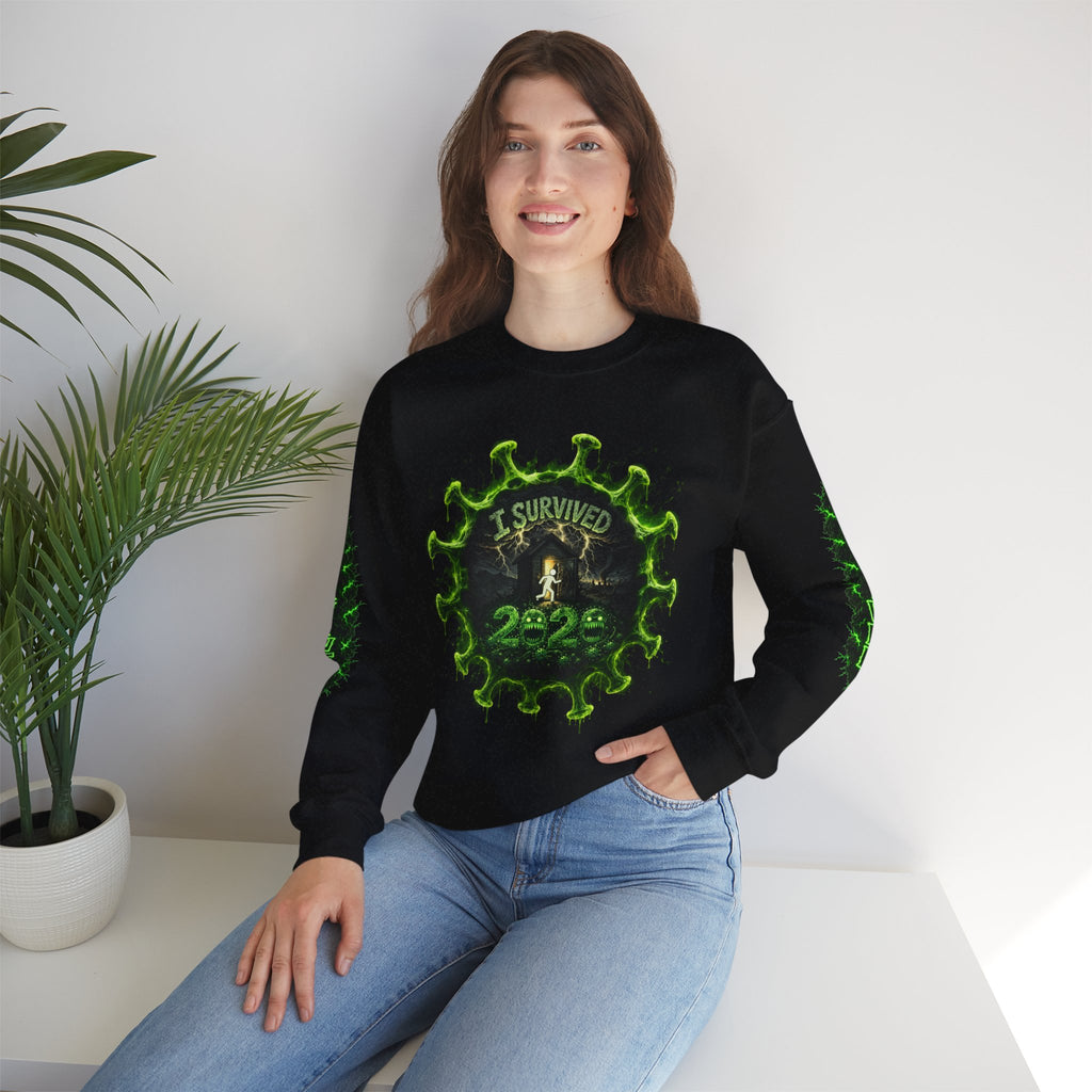 I Survived 2020 — Director's Cut S1:E3 "The Jab!" | Pandemic Edition Unisex Heavy Blend™ Crewneck Sweatshirt
