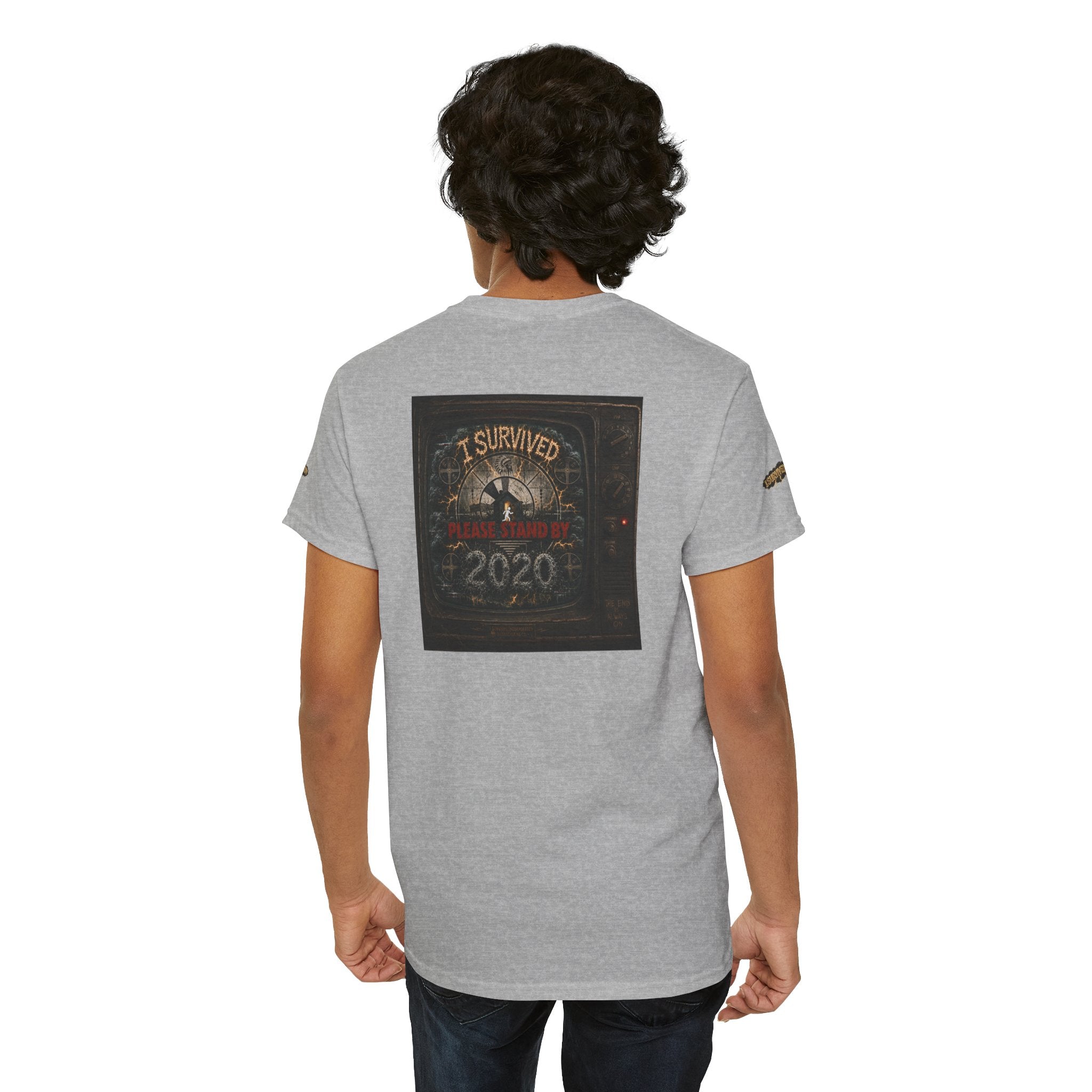 I Survived 2020 — "Please Stand By" Test Pattern Tee Special Edition Summer Premier Unisex Heavy Cotton Tee