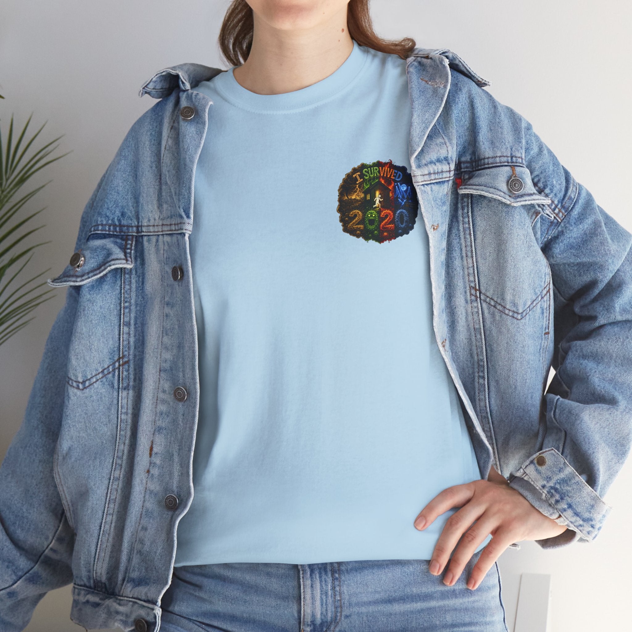 I Survived 2020 — "No Signal" Test Pattern Tee Alien Broadcast Finale Summer Premiere Unisex Heavy Cotton Tee
