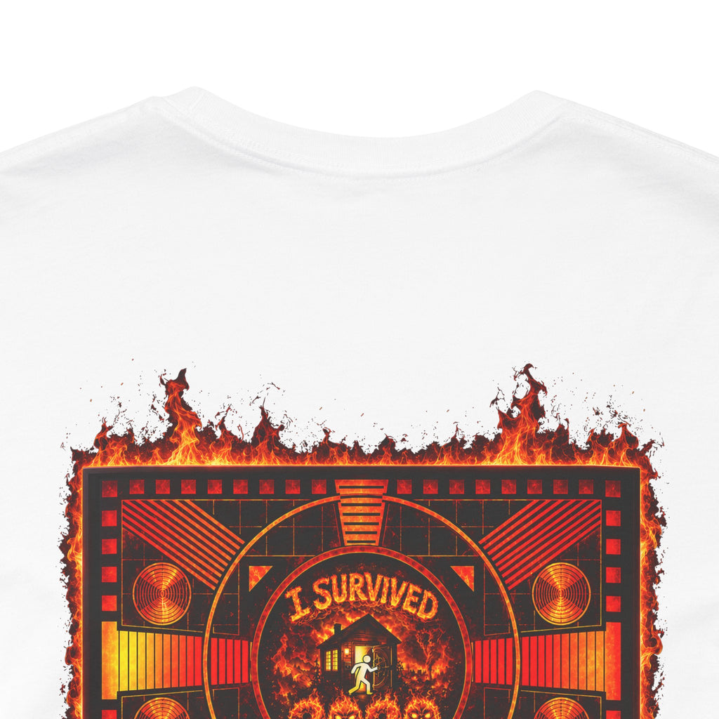 I Survived 2020 — "Please Stand By" Test Pattern Tee Wildfire Signal Edition Summer Premiere Unisex Jersey Short Sleeve Tee