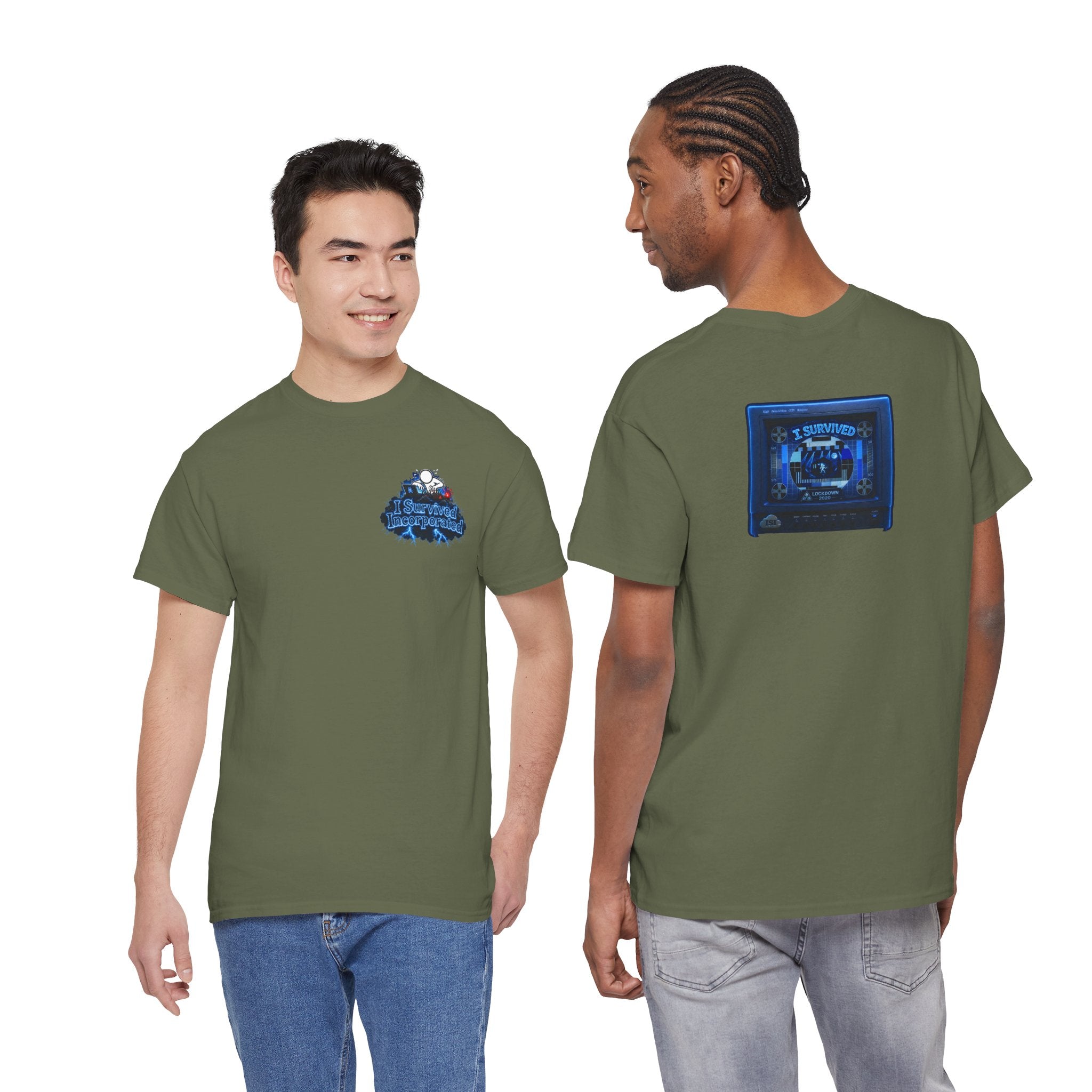 I Survived 2020 — "Please Stand By" Test Pattern Tee Lockdown Surveillance Edition Summer Exclusive Unisex Heavy Cotton Tee