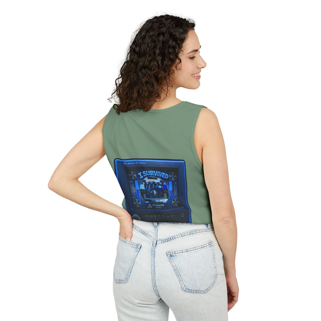 I Survived 2020 — "Please Stand By" Test Pattern Tee Lockdown Special Edition Summer Exclusive Unisex Garment-Dyed Tank Top