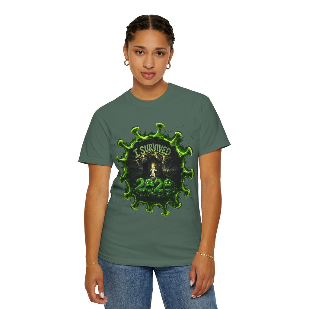 I Survived 2020 — Director's Cut S1:E3 "The Jab!" | Pandemic Edition Unisex Garment-Dyed T-shirt