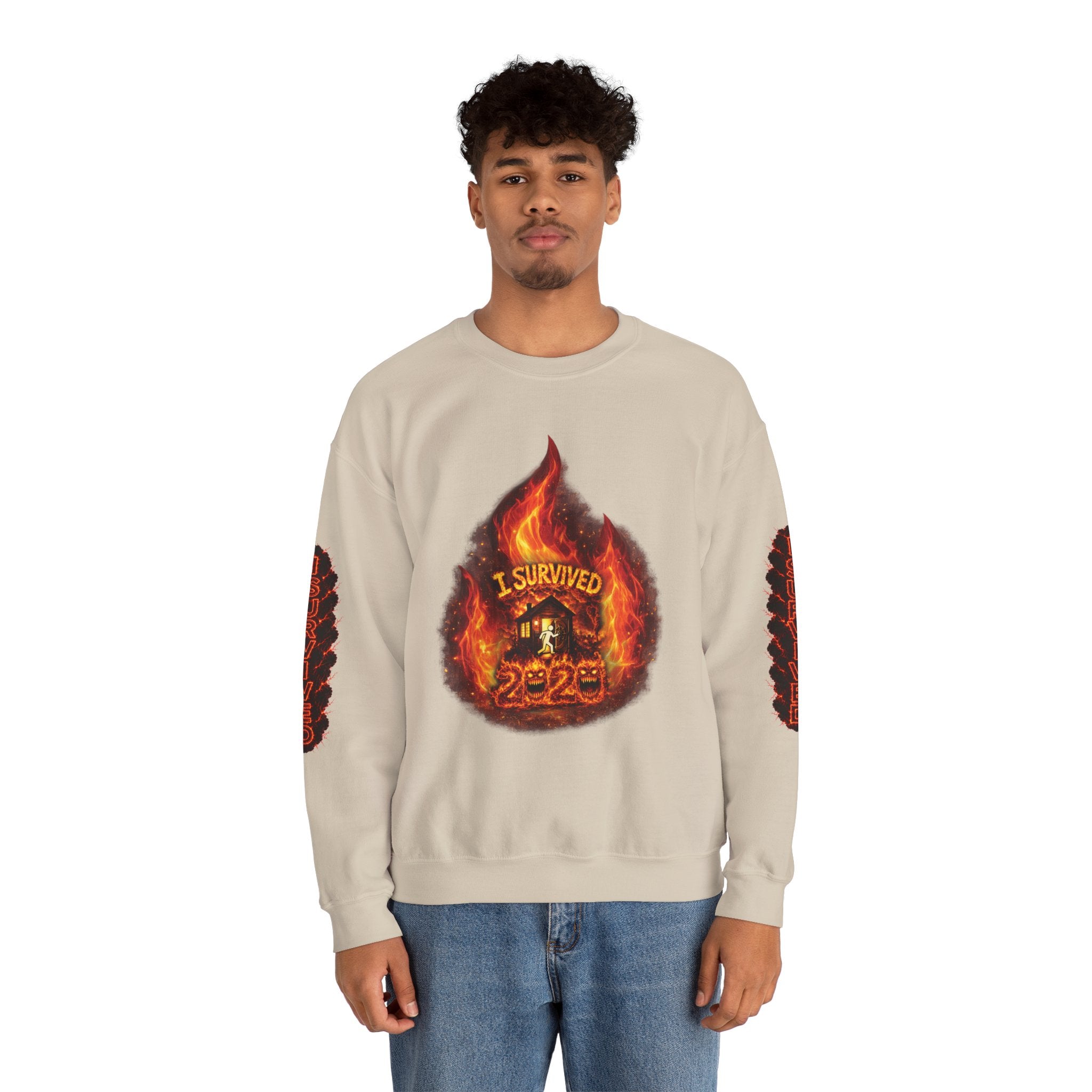I Survived 2020 — Director's Cut S2:E2 "The Bobcat Fire" | Wildfire Edition Memorial Unisex Heavy Blend™ Crewneck Sweatshirt