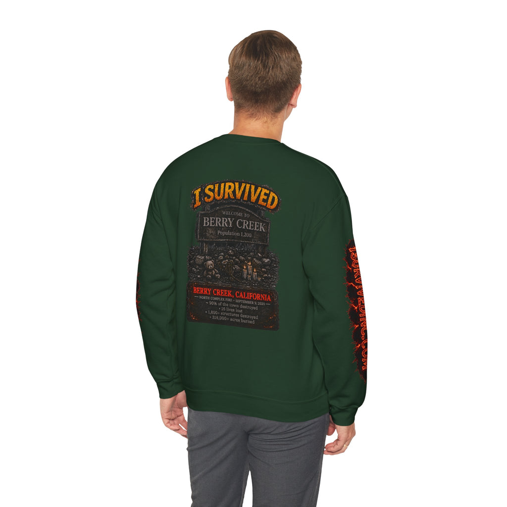 I Survived 2020 — WILDFIRES S2:E1: "Berry Creek" Memorial Unisex Heavy Blend™ Crewneck Sweatshirt