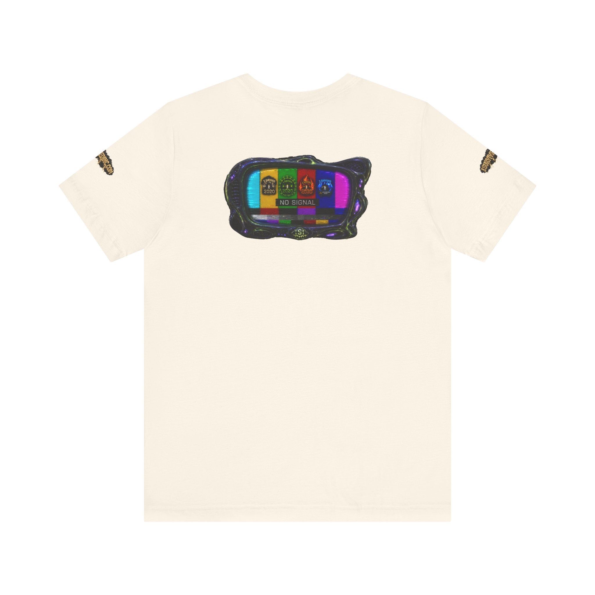 I Survived 2020 — "No Signal" Test Pattern Tee Alien Broadcast Finale Summer Premiere Unisex Jersey Short Sleeve Tee