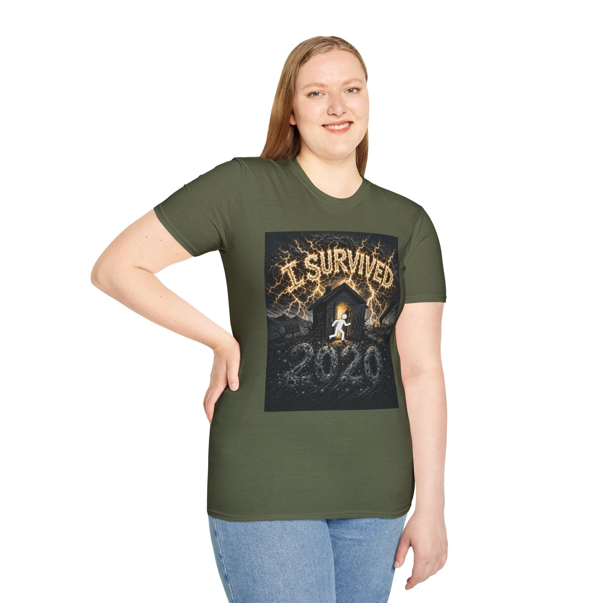 I Survived 2020 — Original Design Teaser Tee | Season 1 Premiere Drop Unisex Softstyle T-Shirt