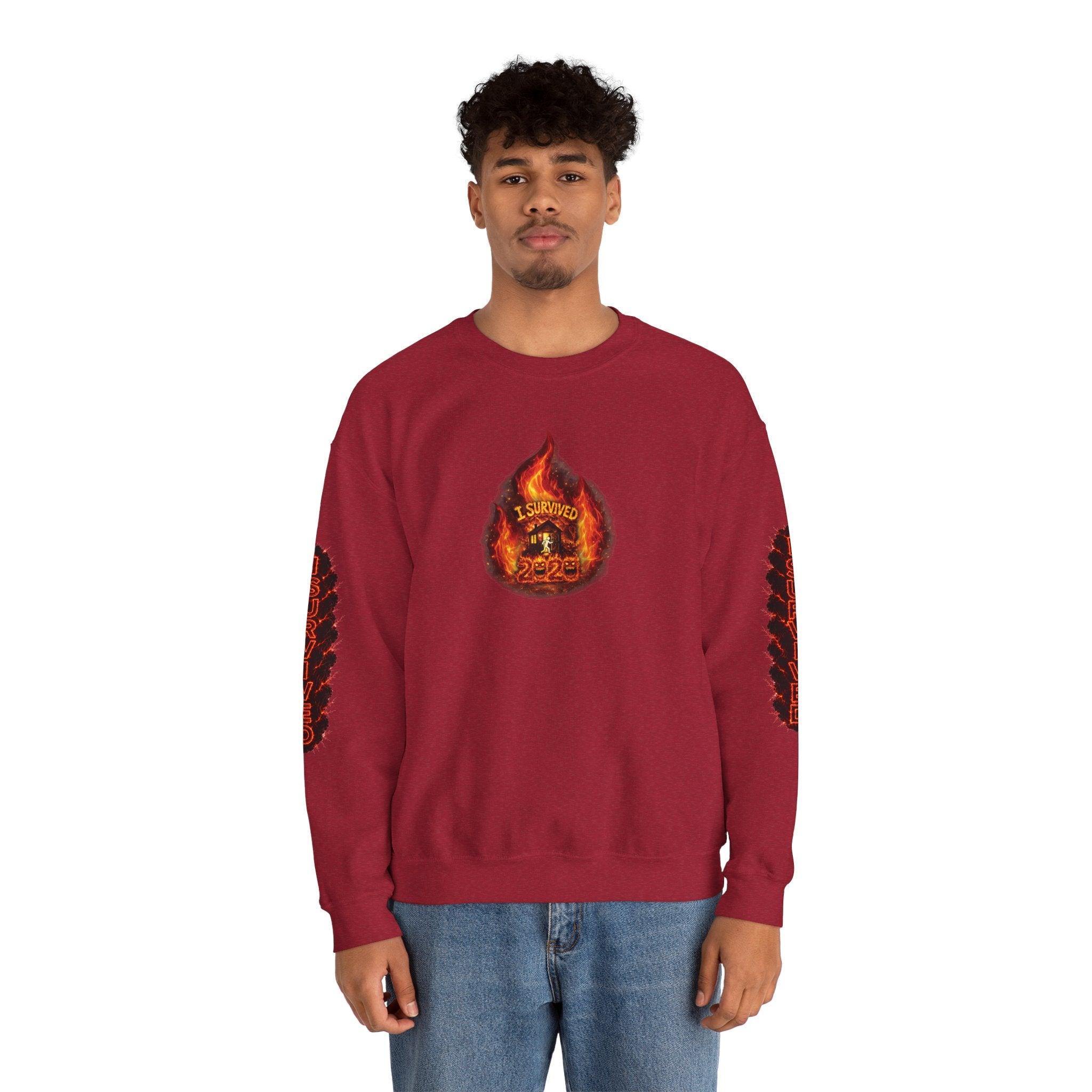 I Survived 2020 — WILDFIRES S2:E3: Director's Cut "The California Wildfires" Memorial Unisex Heavy Blend™ Crewneck Sweatshirt
