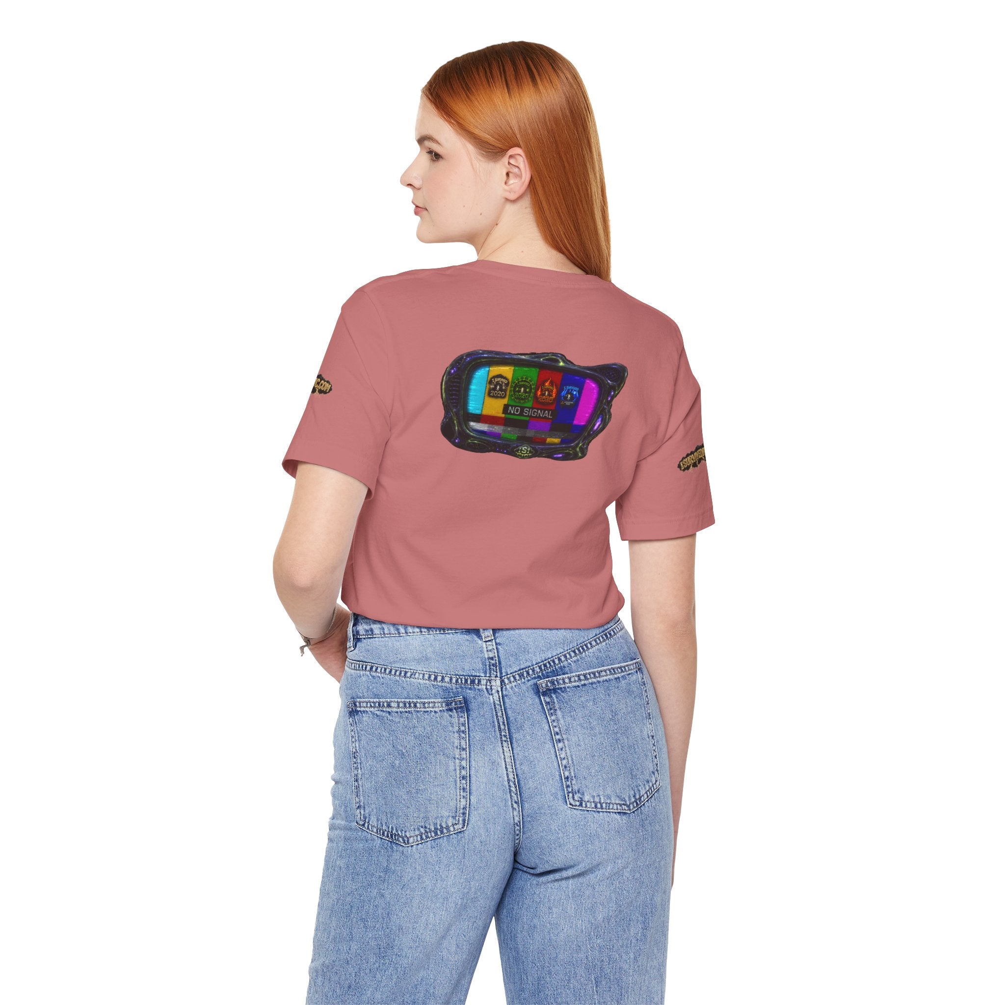 I Survived 2020 — "No Signal" Test Pattern Tee Alien Broadcast Finale Summer Premiere Unisex Jersey Short Sleeve Tee