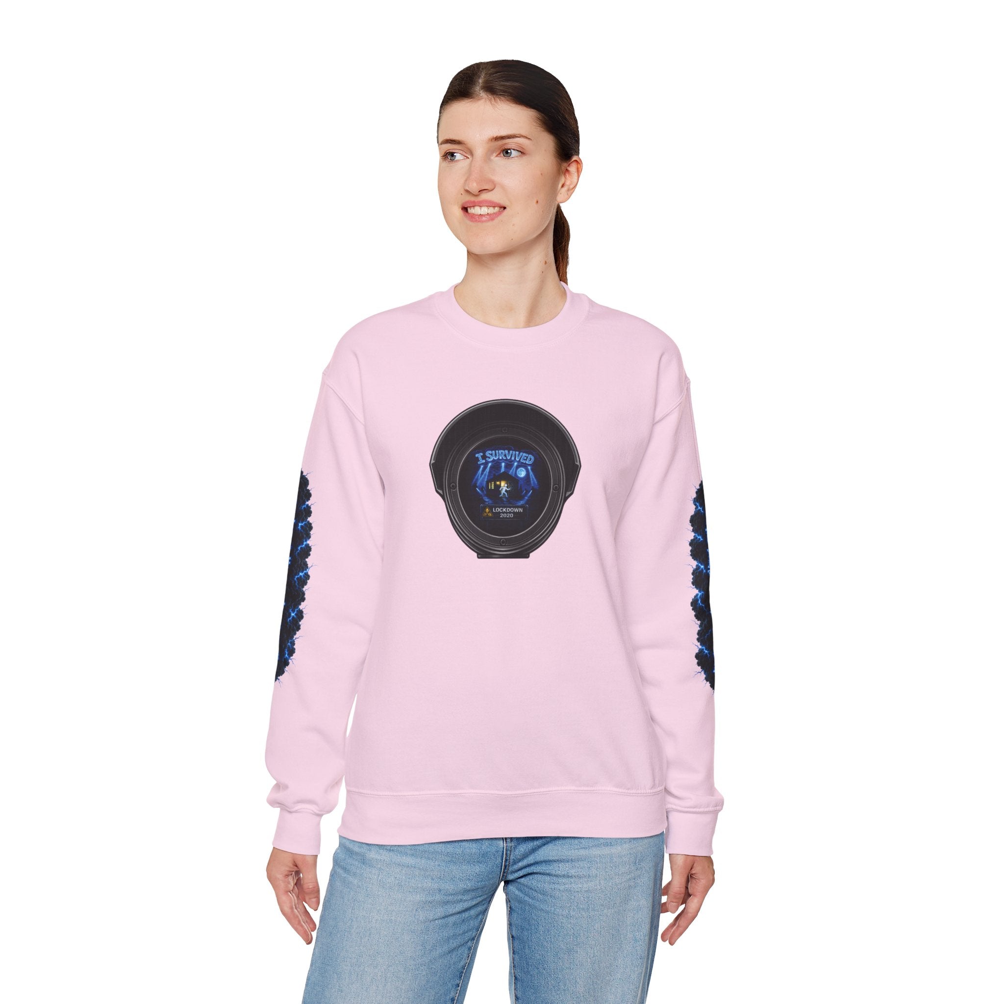 I Survived 2020 — LOCKDOWN S3:E4: Director's Cut "Working From Home" Unisex Heavy Blend™ Crewneck Sweatshirt