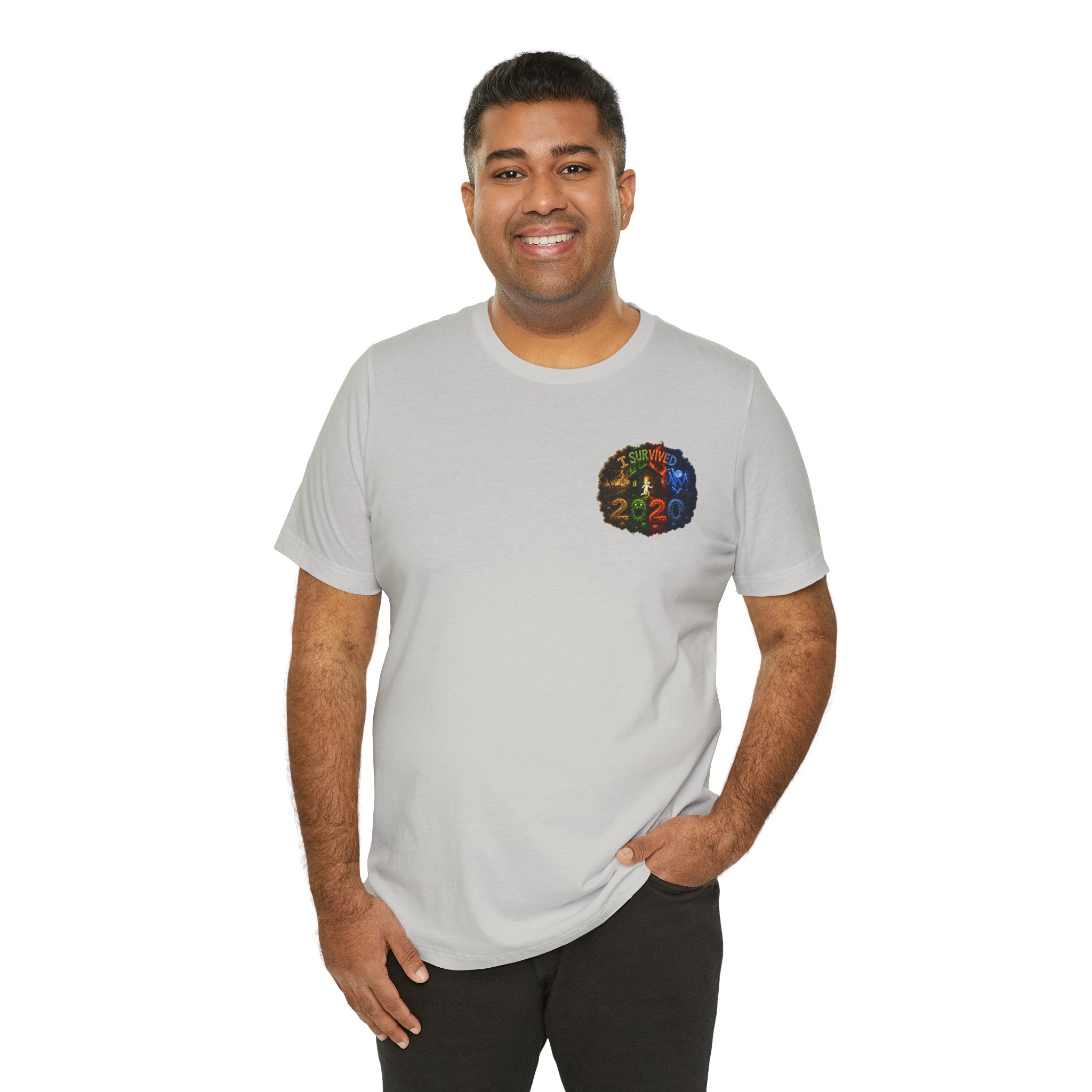 I Survived 2020 — "No Signal" Test Pattern Tee Alien Broadcast Finale Summer Premiere Unisex Jersey Short Sleeve Tee