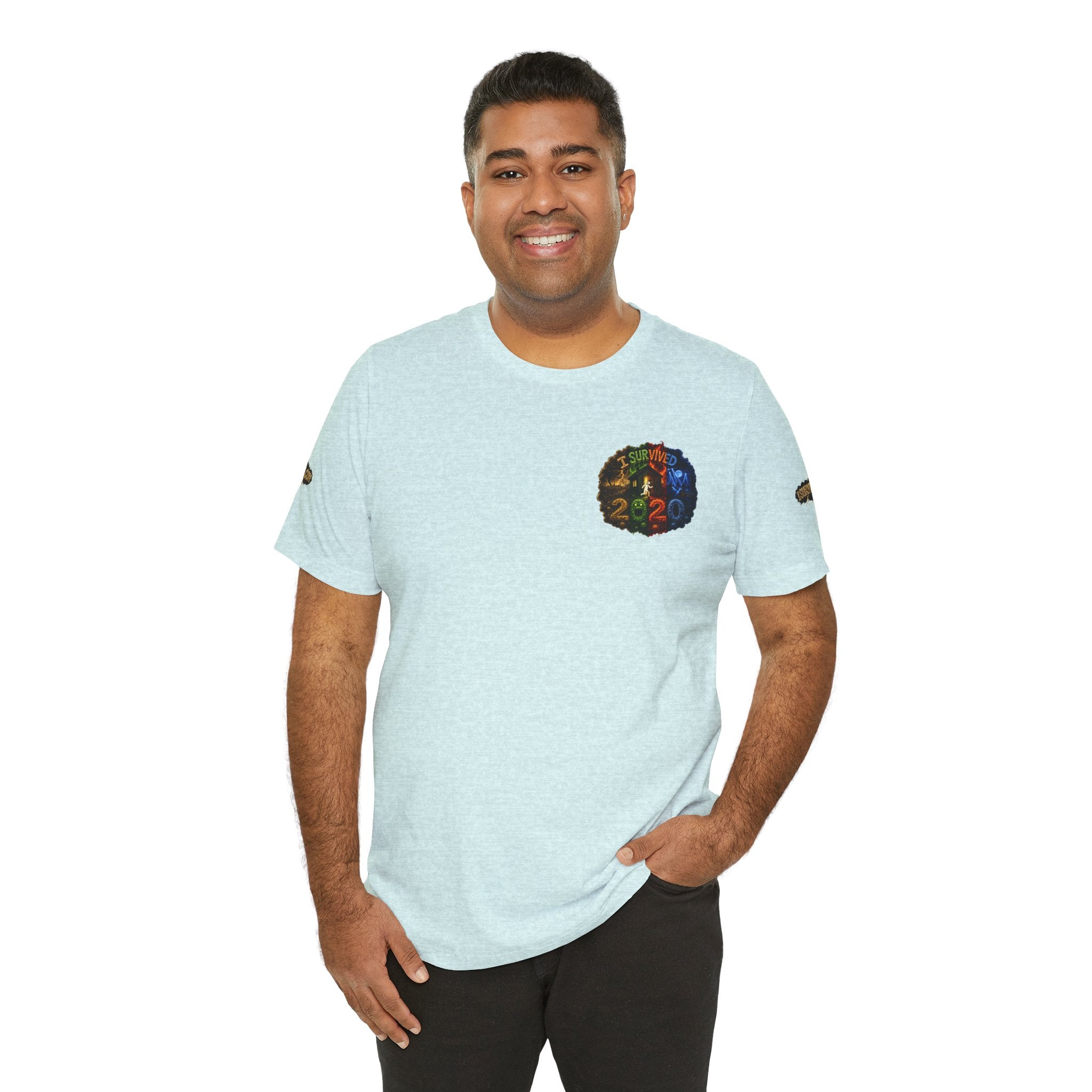I Survived 2020 — "No Signal" Test Pattern Tee Alien Broadcast Finale Summer Premiere Unisex Jersey Short Sleeve Tee