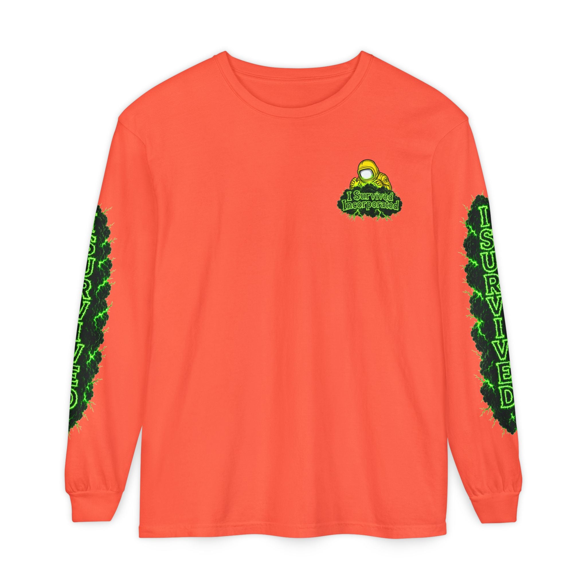 I Survived 2020 — "Please Stand By" Test Pattern Toxic Signal Tee Special Edition Summer Premiere Unisex Garment-Dyed Long Sleeve T-Shirt