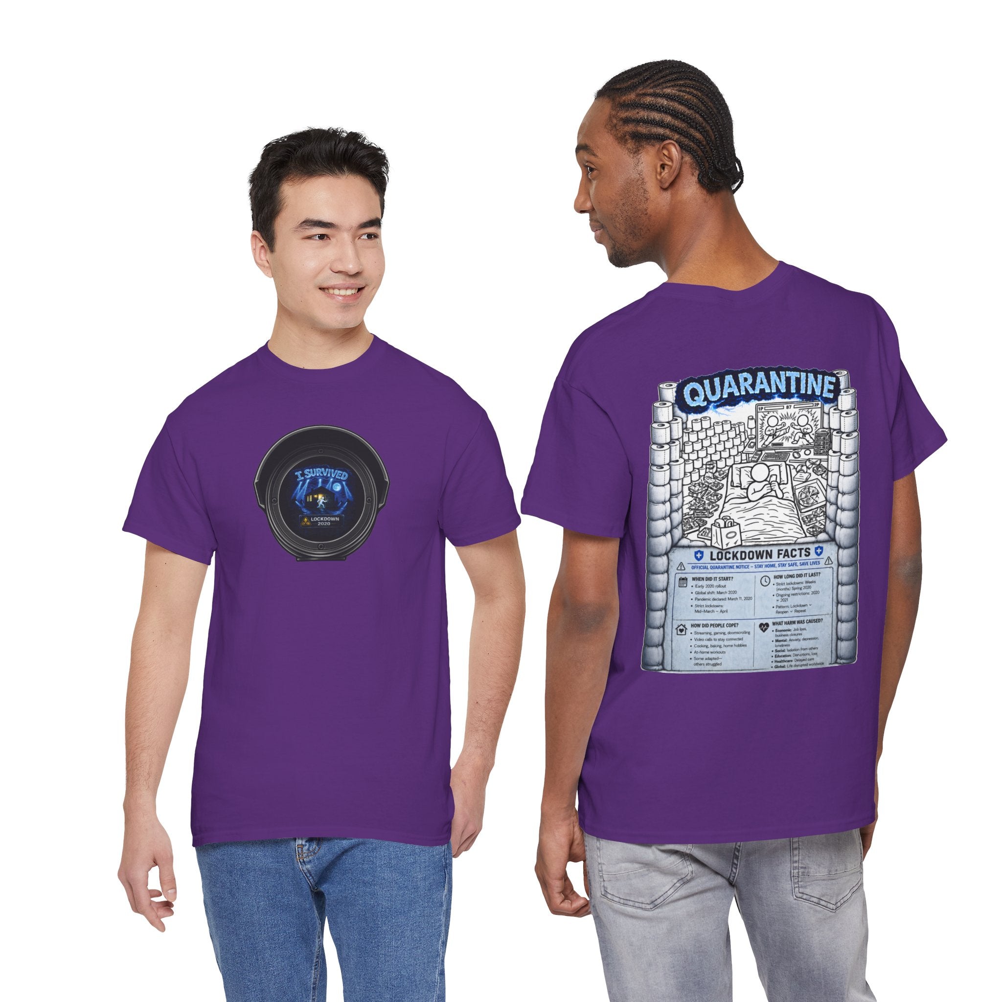 I Survived 2020 — LOCKDOWN S3:E1: Director's Cut "Quarantine" Unisex Heavy Cotton Tee
