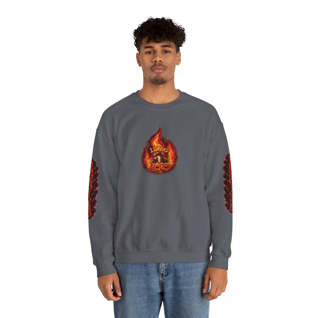 I Survived 2020 — WILDFIRES S2:E1: Director's Cut "Berry Creek" Memorial Unisex Heavy Blend™ Crewneck Sweatshirt