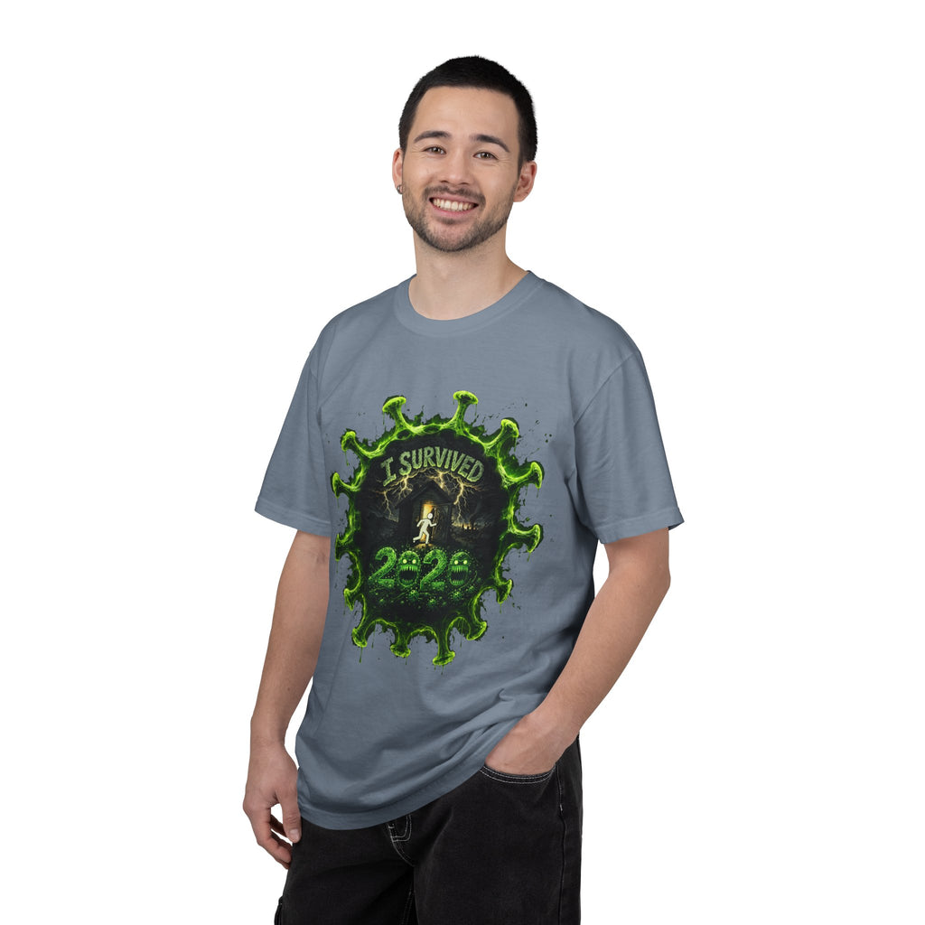 I Survived 2020 — Director's Cut S1:E1 "COVID-19: The Coronavirus" | Pandemic Edition Unisex Garment-Dyed T-shirt