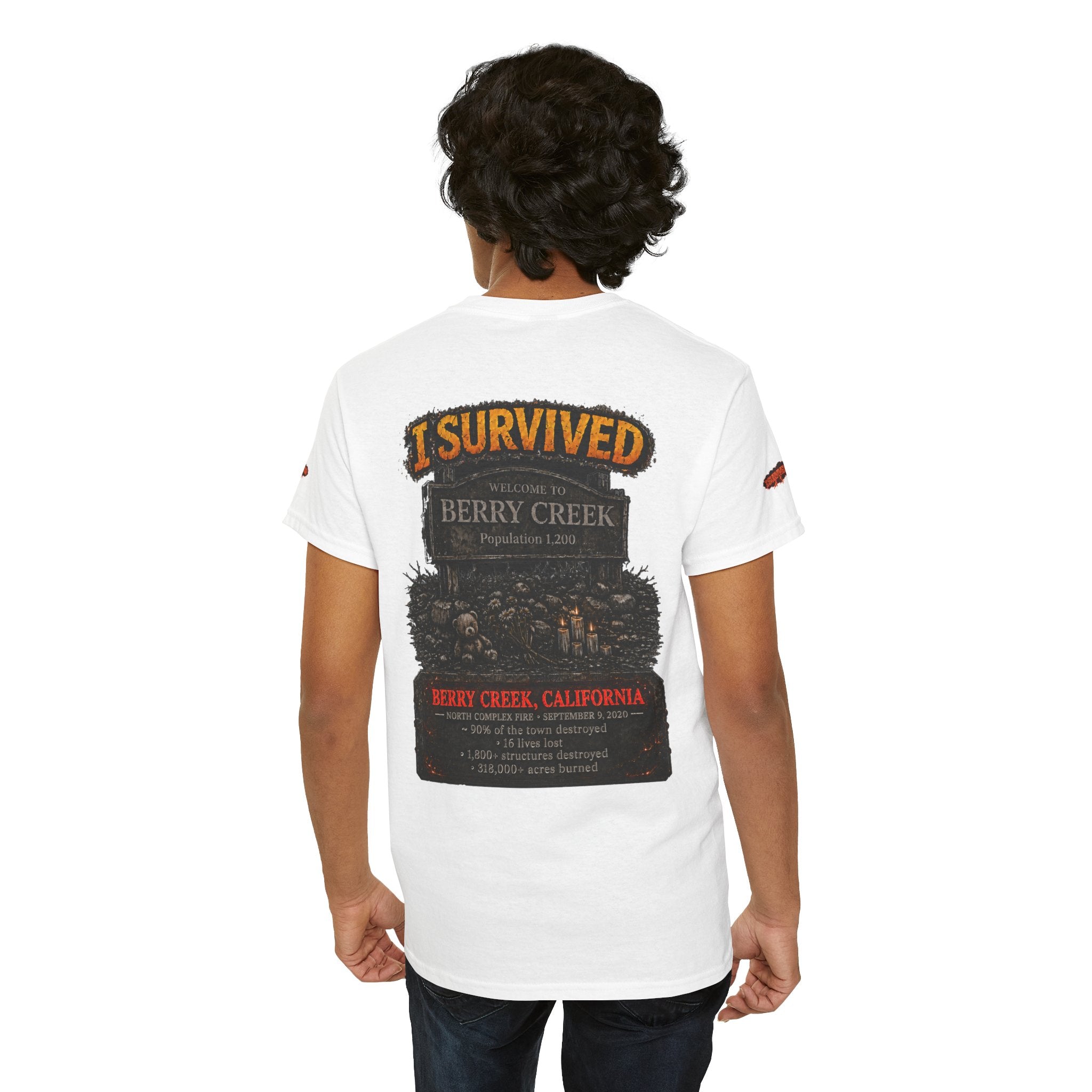 I Survived 2020 — Director's Cut S2:E1 "Berry Creek" | Wildfire Edition Memorial Unisex Heavy Cotton Tee (SPECIAL EDITION)