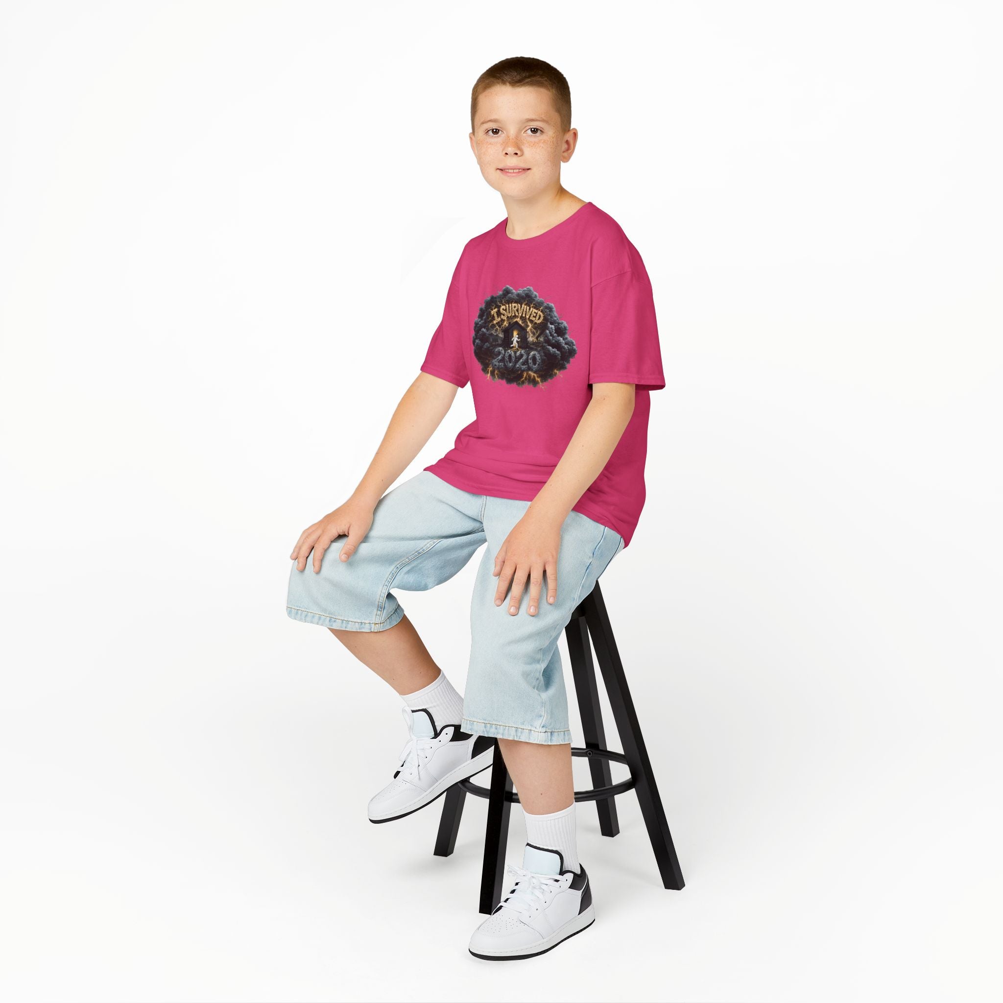 I Survived 2020 — Director's Cut Original Design Teaser Tee | Season 1 Premiere Drop Kids Heavy Cotton™ Tee