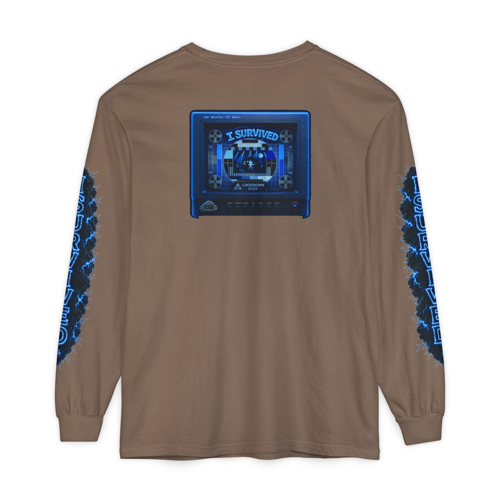 I Survived 2020 — "Please Stand By" Test Pattern Tee Lockdown Special Edition Summer Exclusive Unisex Garment-Dyed Long Sleeve T-Shirt