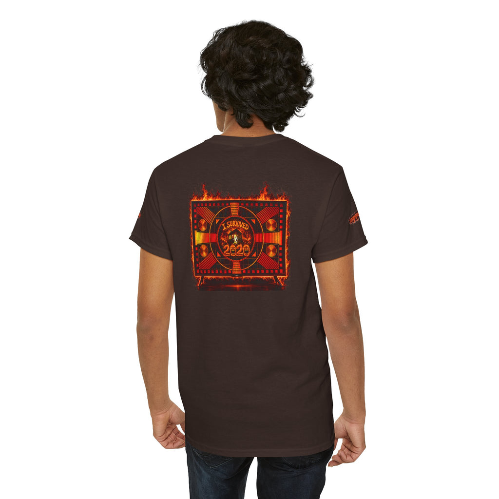 I Survived 2020 — "Please Stand By" Test Pattern Tee Wildfire Signal Special Edition Summer Premiere Unisex Heavy Cotton Tee