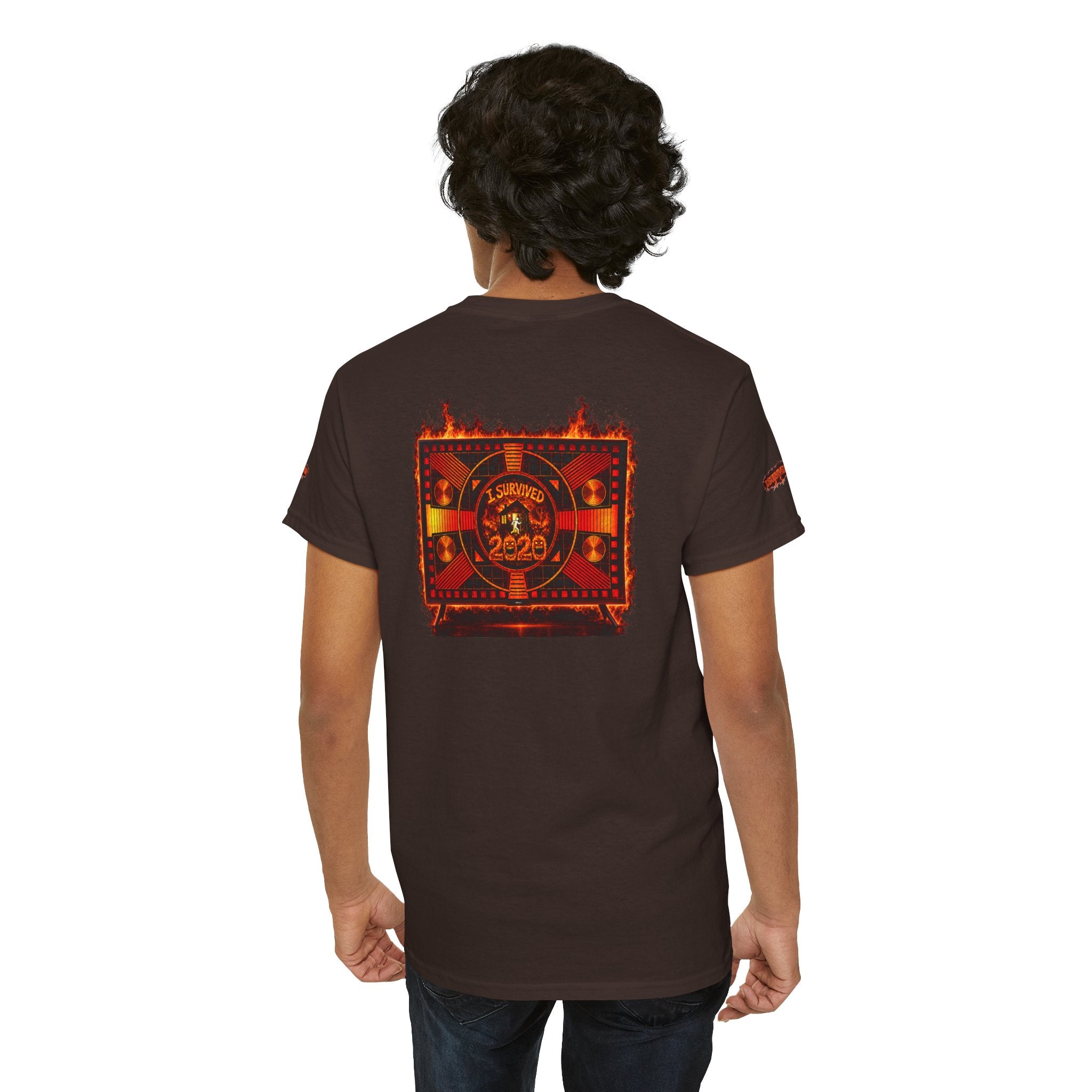 I Survived 2020 — "Please Stand By" Test Pattern Tee Wildfire Signal Special Edition Summer Premiere Unisex Heavy Cotton Tee
