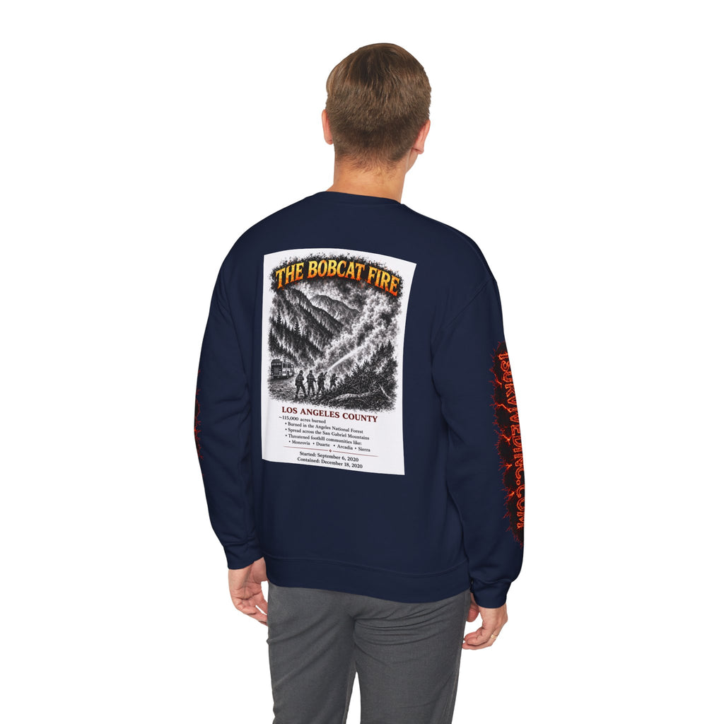 I Survived 2020 — S2:E2 "The Bobcat Fire" | Wildfire Edition Memorial Unisex Heavy Blend™ Crewneck Sweatshirt