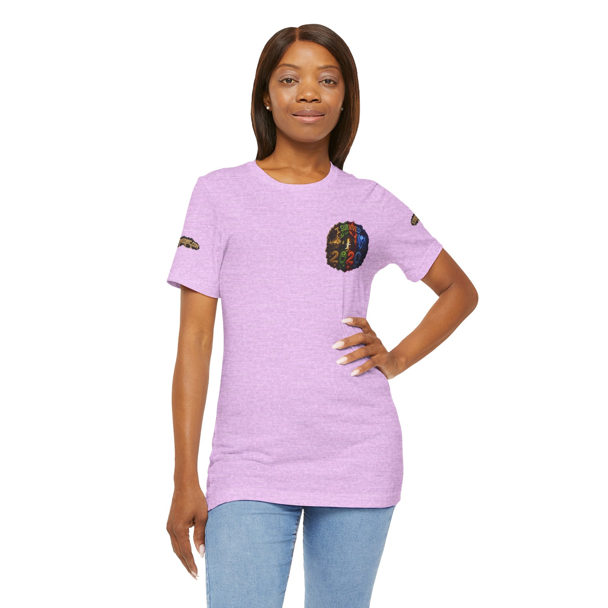 I Survived 2020 — "No Signal" Test Pattern Tee Alien Broadcast Finale Summer Premiere Unisex Jersey Short Sleeve Tee