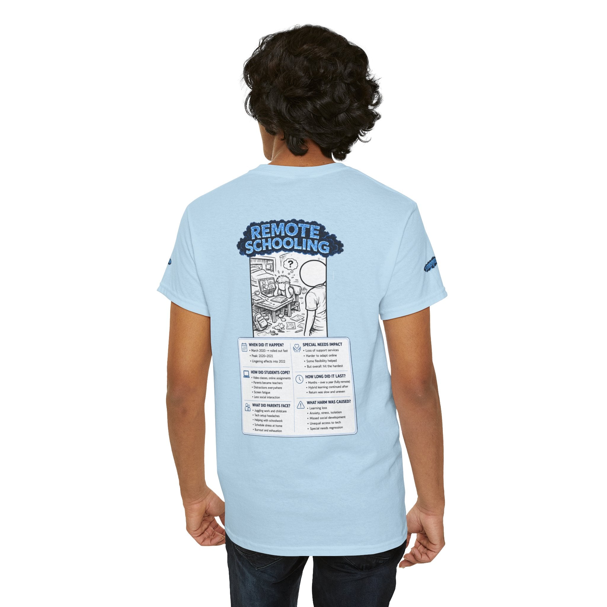 I Survived 2020 — LOCKDOWN S3:E3: Special Edition "Remote Schooling" Unisex Heavy Cotton Tee