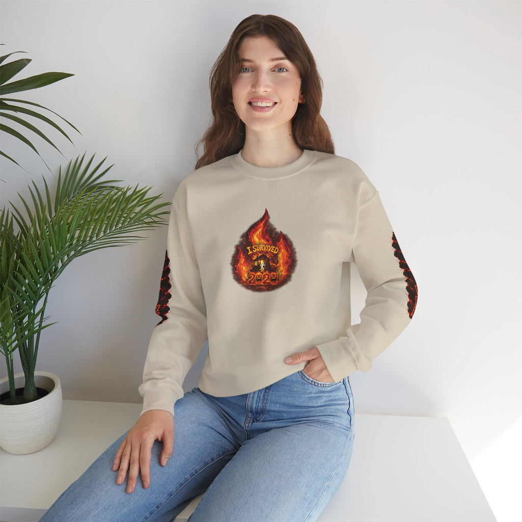 I Survived 2020 — WILDFIRES S2:E4: Director's Cut "Western U.S. Wildfire Season" Memorial Unisex Heavy Blend™ Crewneck Sweatshirt