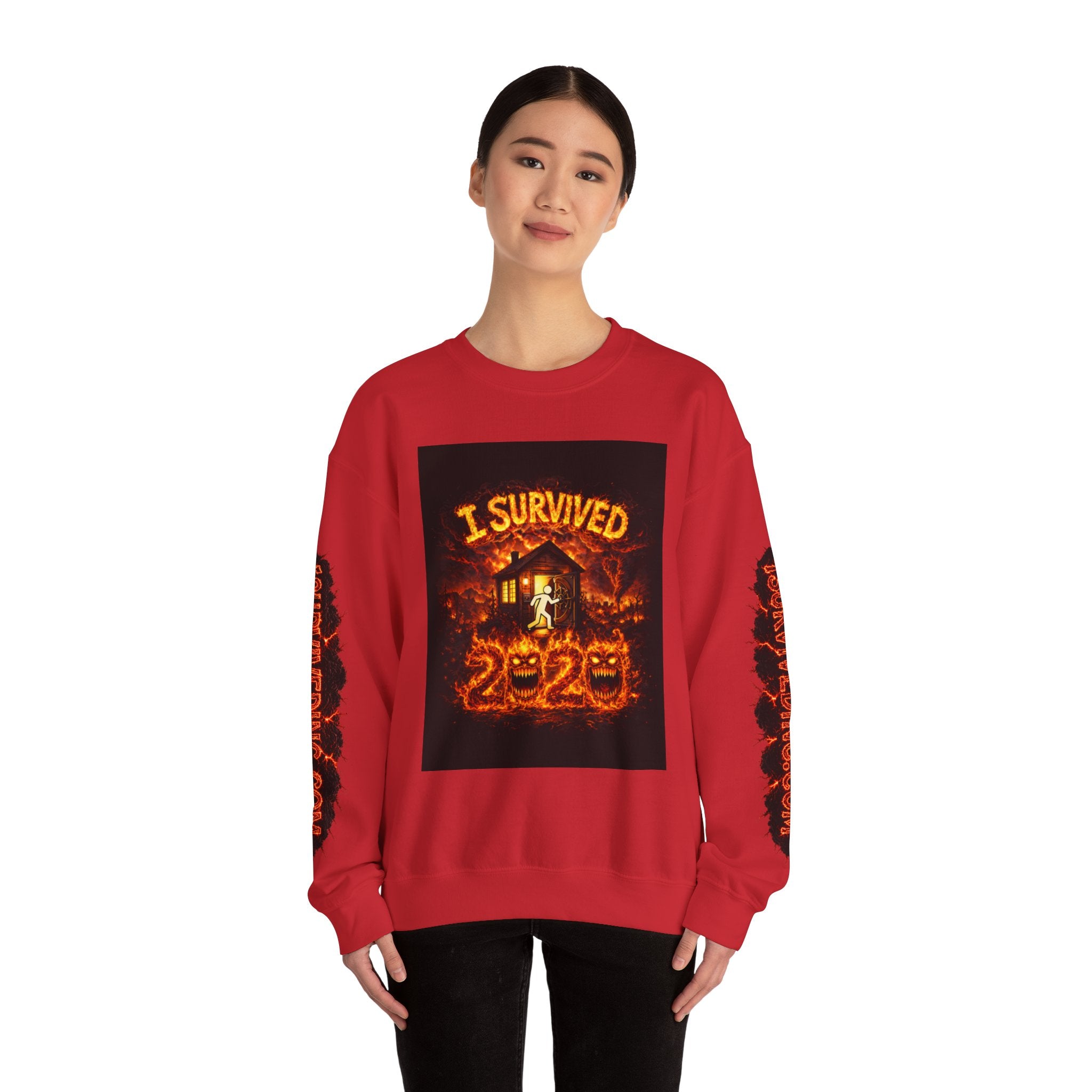 I Survived 2020 — S2:E2 "The Bobcat Fire" | Wildfire Edition Memorial Unisex Heavy Blend™ Crewneck Sweatshirt