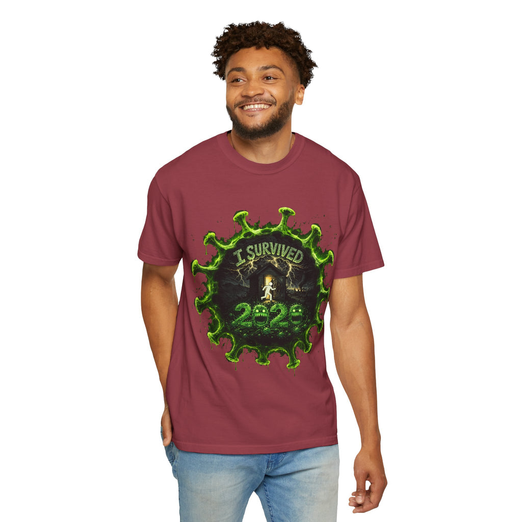 I Survived 2020 — Director's Cut S1:E4 "Mask Madness Mayhem Moment" | Pandemic Edition Unisex Garment-Dyed T-shirt