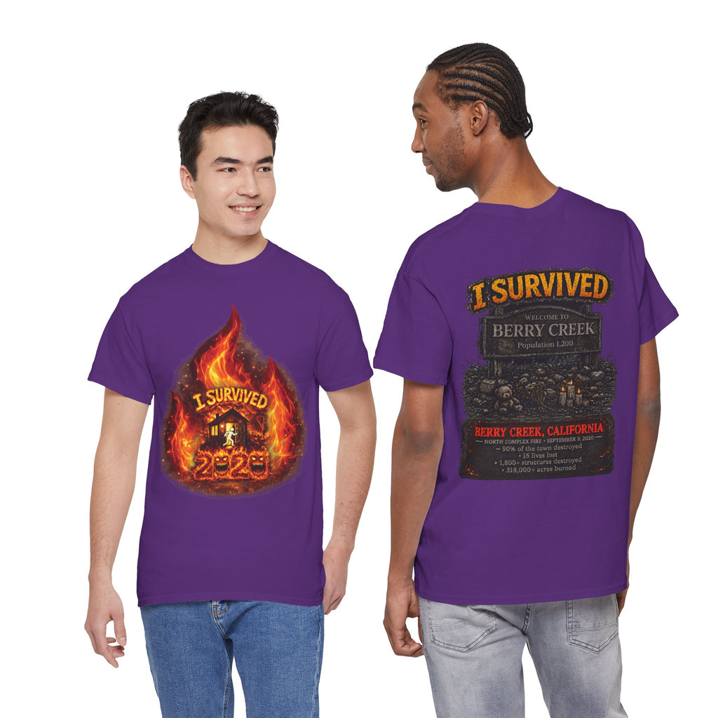 I Survived 2020 — Director's Cut S2:E1 "Berry Creek" | Wildfire Edition Memorial Unisex Heavy Cotton Tee