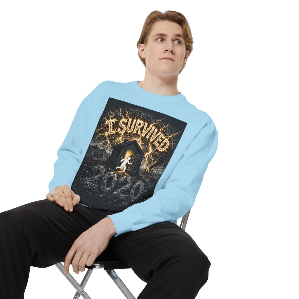 I Survived 2020 — Original PILOT Design Unisex Garment-Dyed Sweatshirt