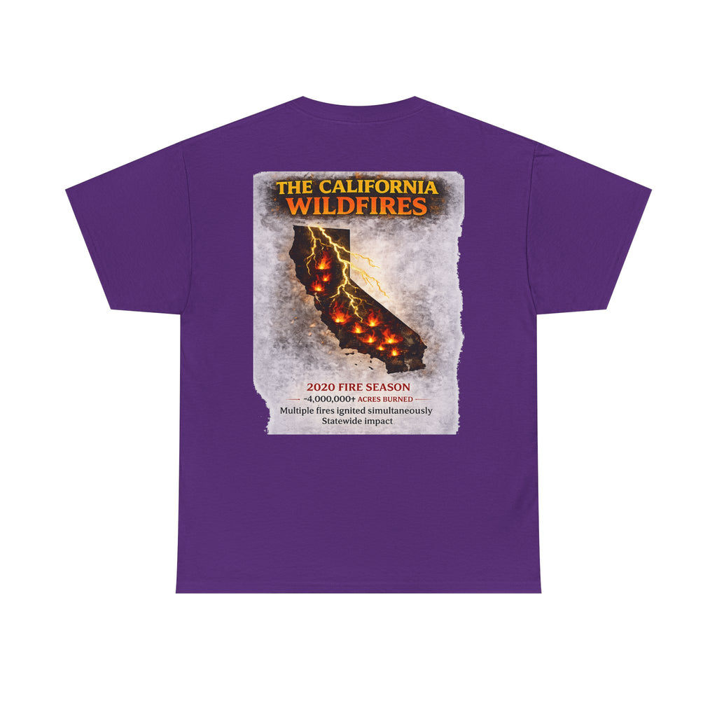 I Survived 2020 — WILDFIRES S2:E3: Director's Cut "The California Wildfires" Memorial Unisex Heavy Cotton Tee