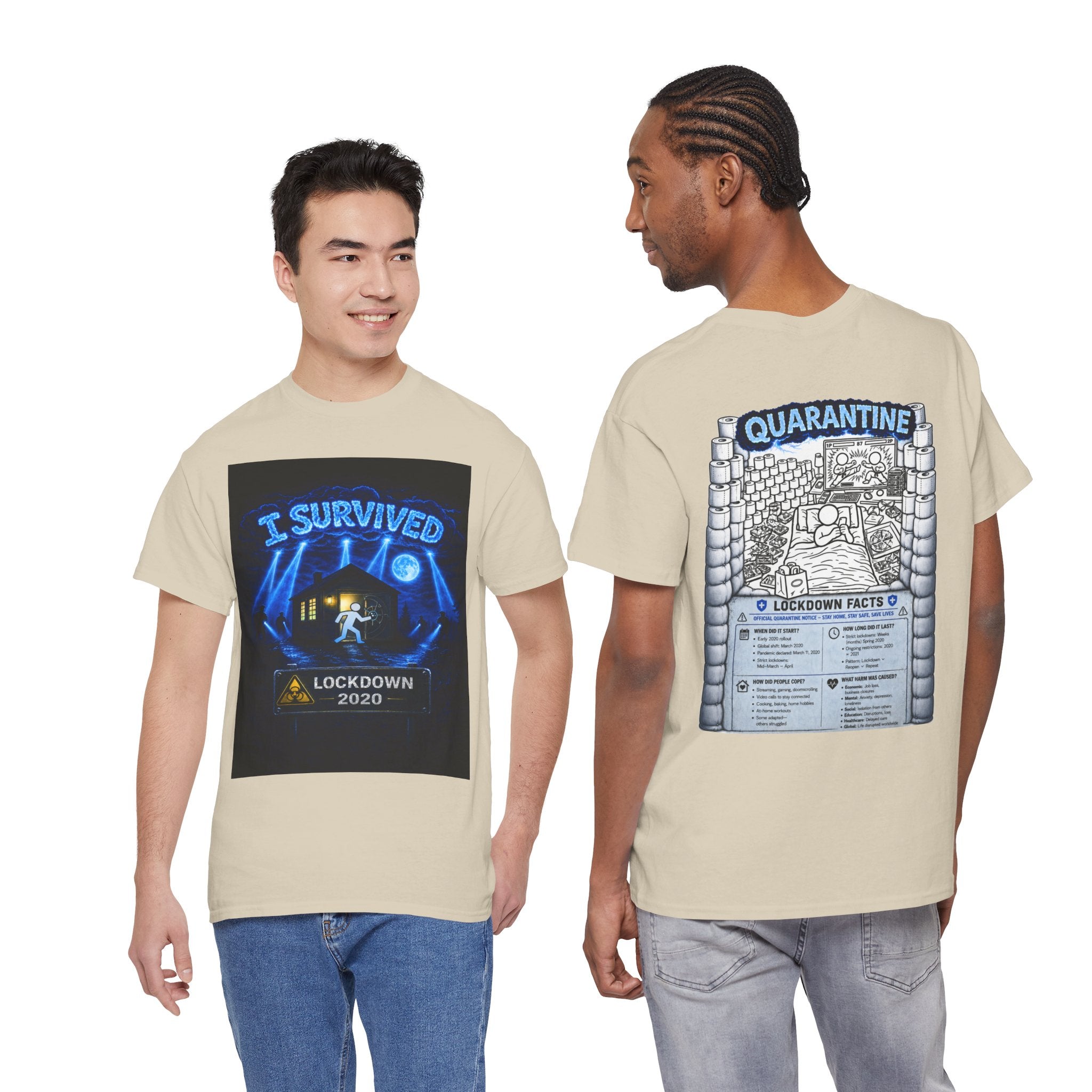 I Survived 2020 — LOCKDOWN S3:E1: "Quarantine" Unisex Heavy Cotton Tee