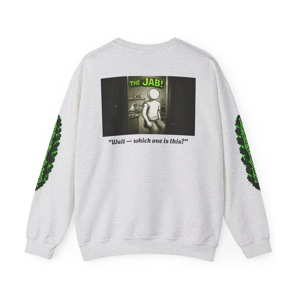 I Survived 2020 — PANDEMIC S1:E3: Director's Cut "The Jab!" Unisex Heavy Blend™ Crewneck Sweatshirt