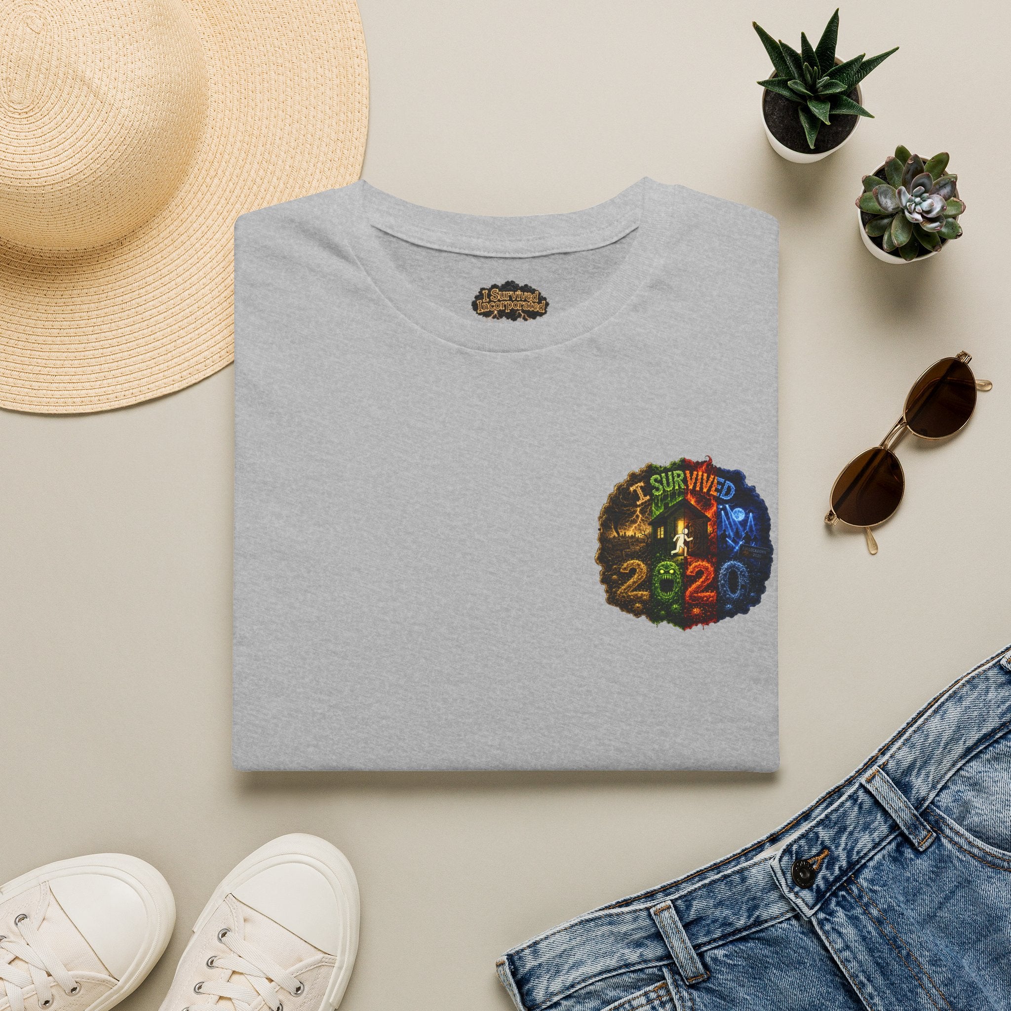 I Survived 2020 — "No Signal" Test Pattern Tee Alien Broadcast Finale Summer Premiere Unisex Softstyle T-Shirt