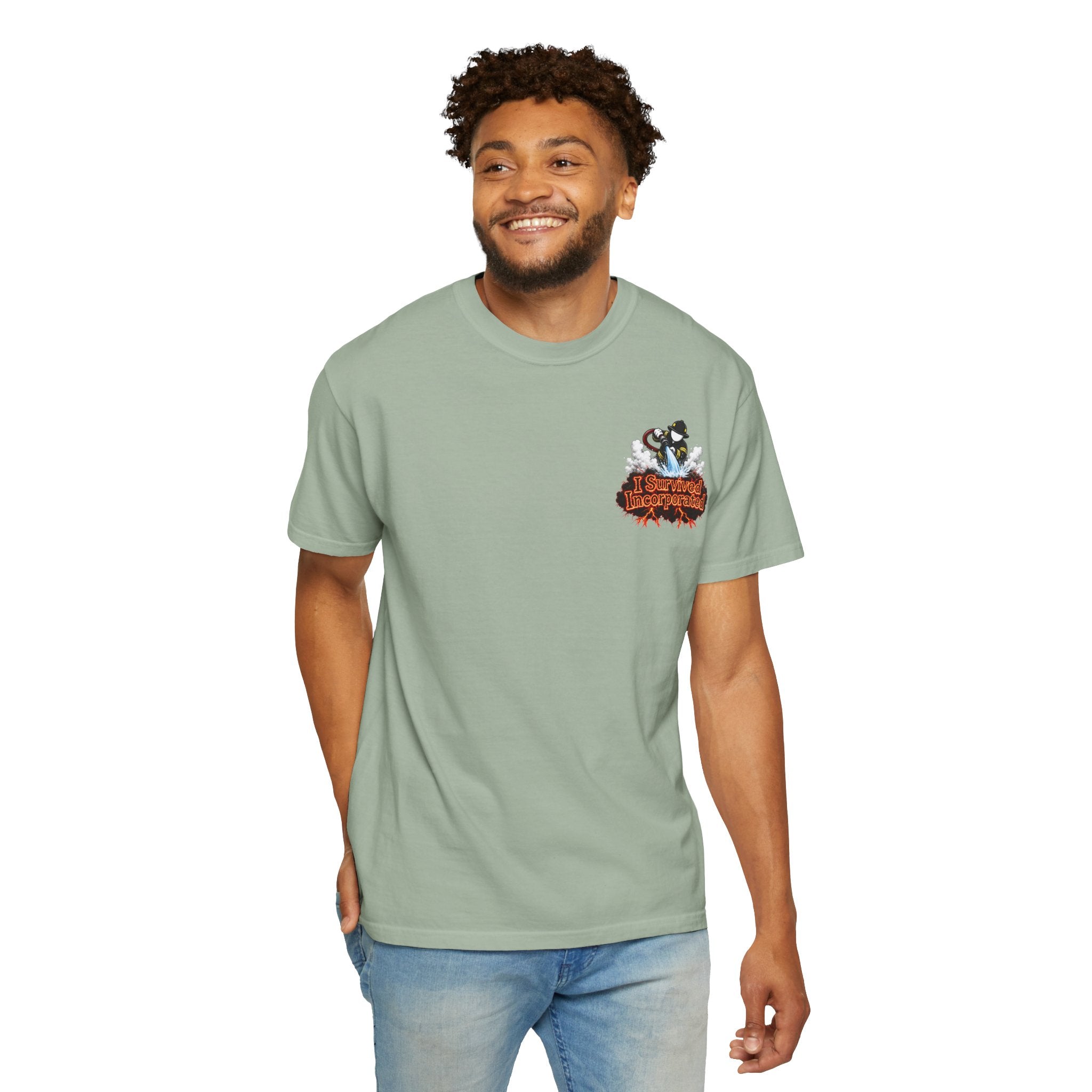 I Survived 2020 — "Please Stand By" Test Pattern Tee Wildfire Signal Edition Summer Premiere Unisex Garment-Dyed T-shirt