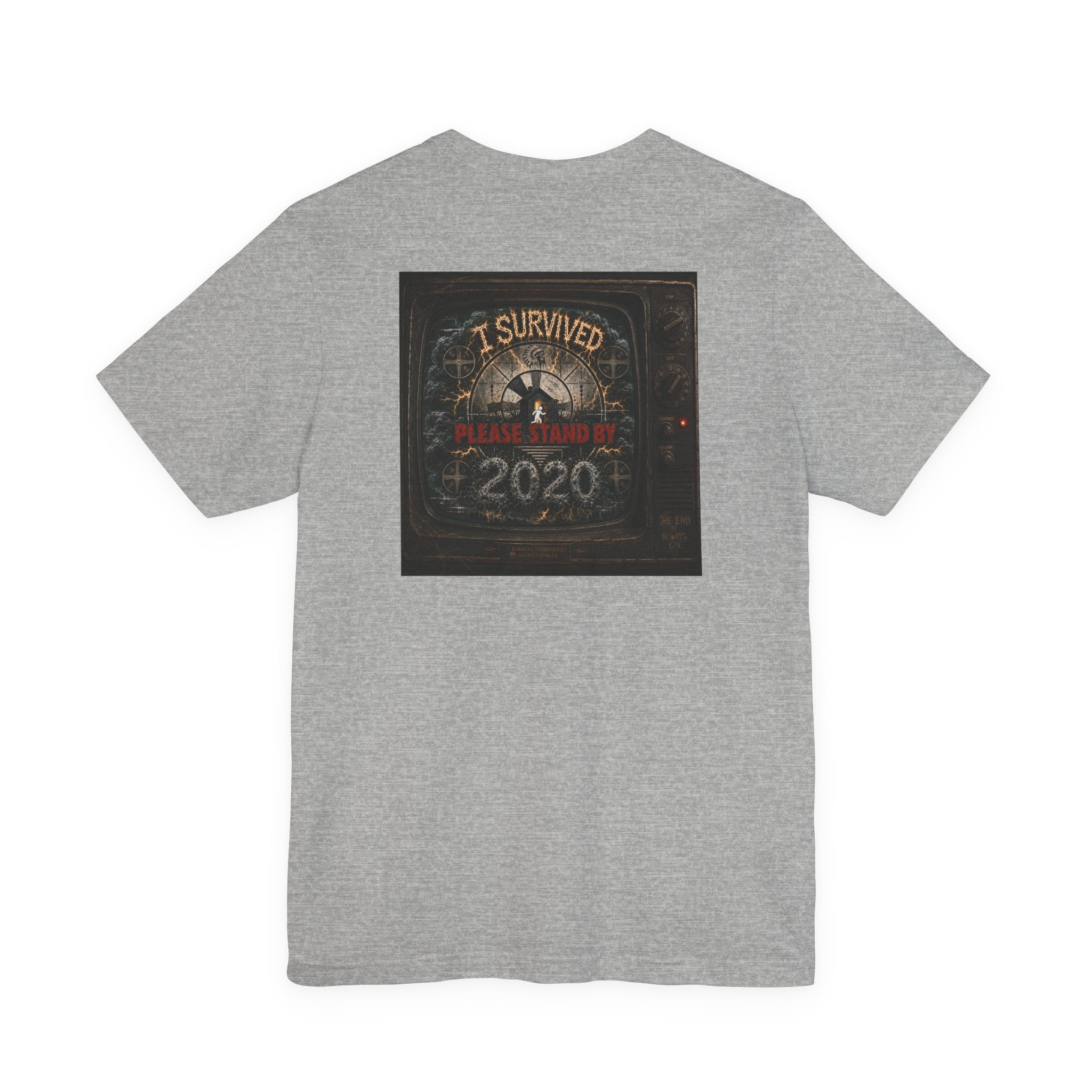 I Survived 2020 — "Please Stand By" Test Pattern Tee Summer Premier Unisex Jersey Short Sleeve Tee