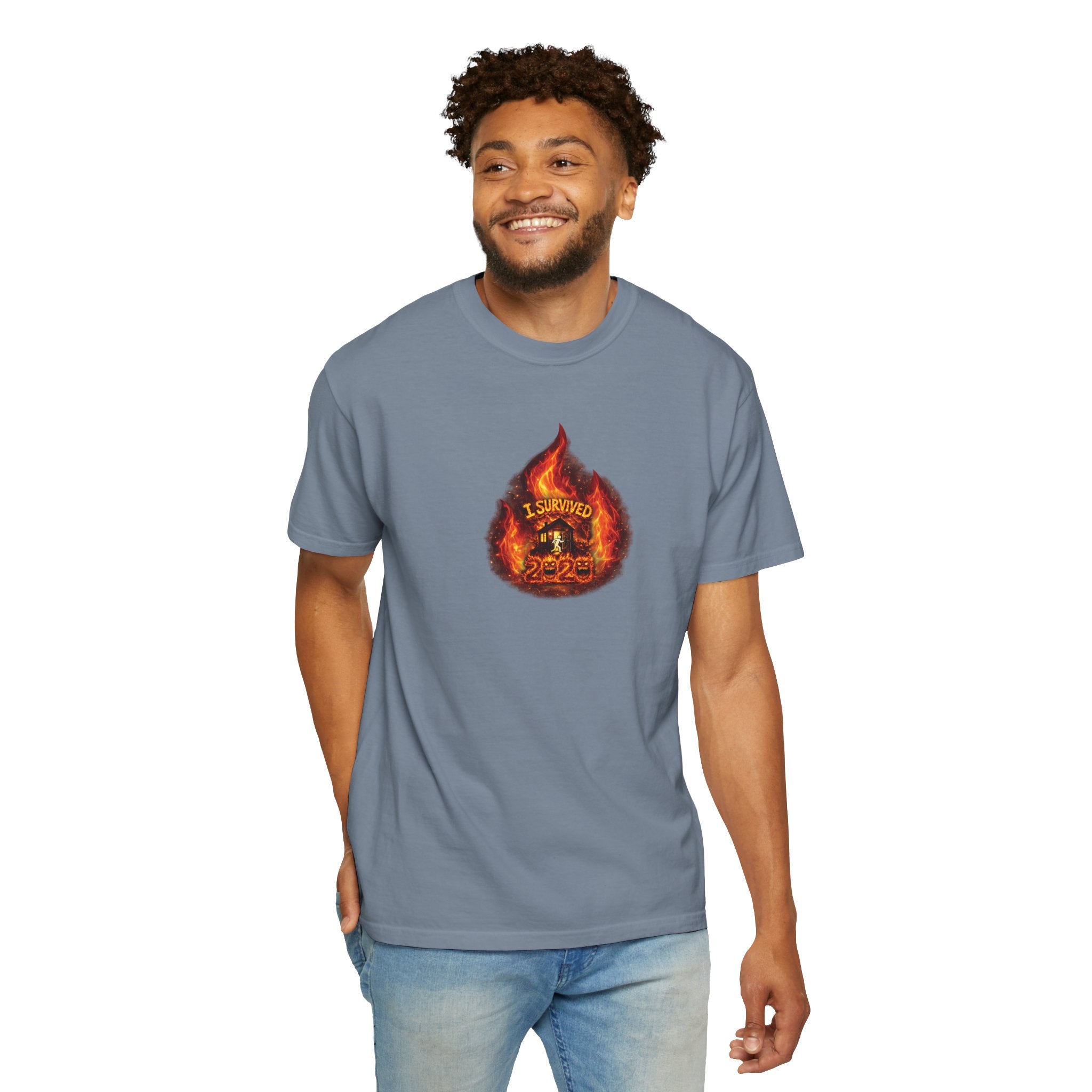 I Survived 2020 — WILDFIRES S2:E4: Director's Cut "Western U.S. Wildfire Season" Memorial Unisex Garment-Dyed T-shirt