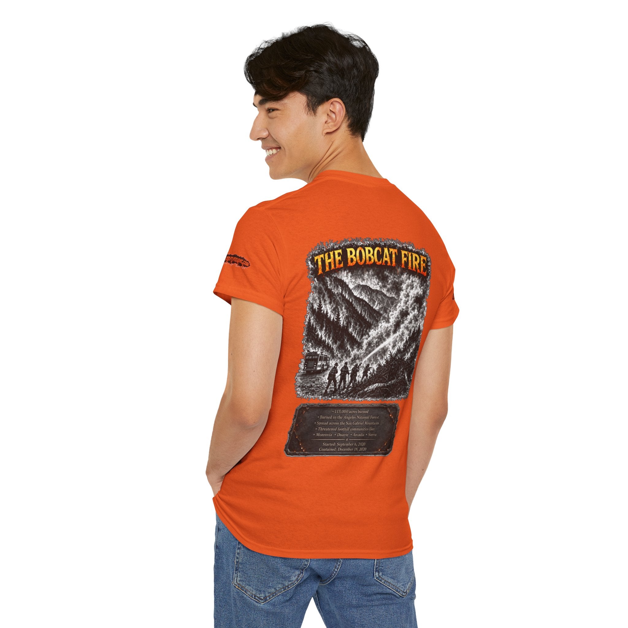 I Survived 2020 — WILDFIRES S2:E2: Director's Cut Special Edition "The Bobcat Fire" Memorial Unisex Heavy Cotton Tee