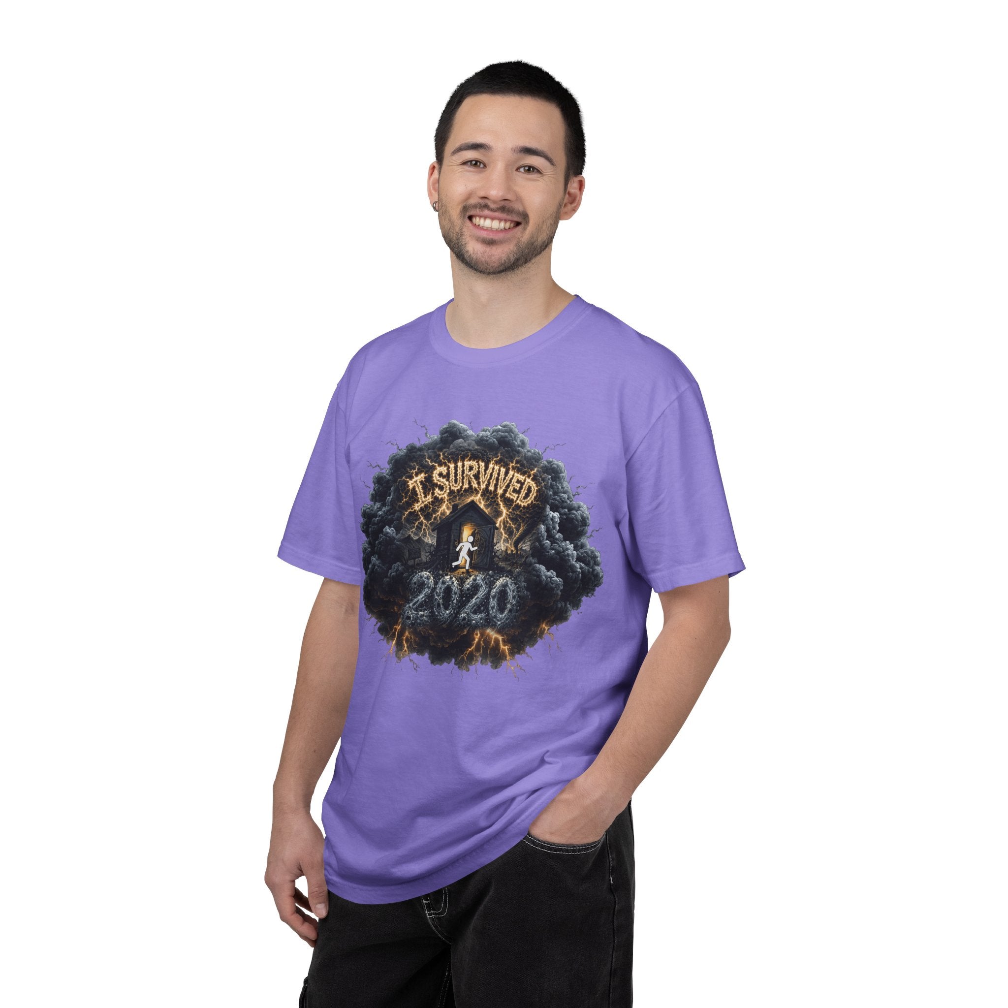 I Survived 2020 — Original Design Teaser Tee | Season 1 Premiere Drop Unisex Garment-Dyed T-shirt