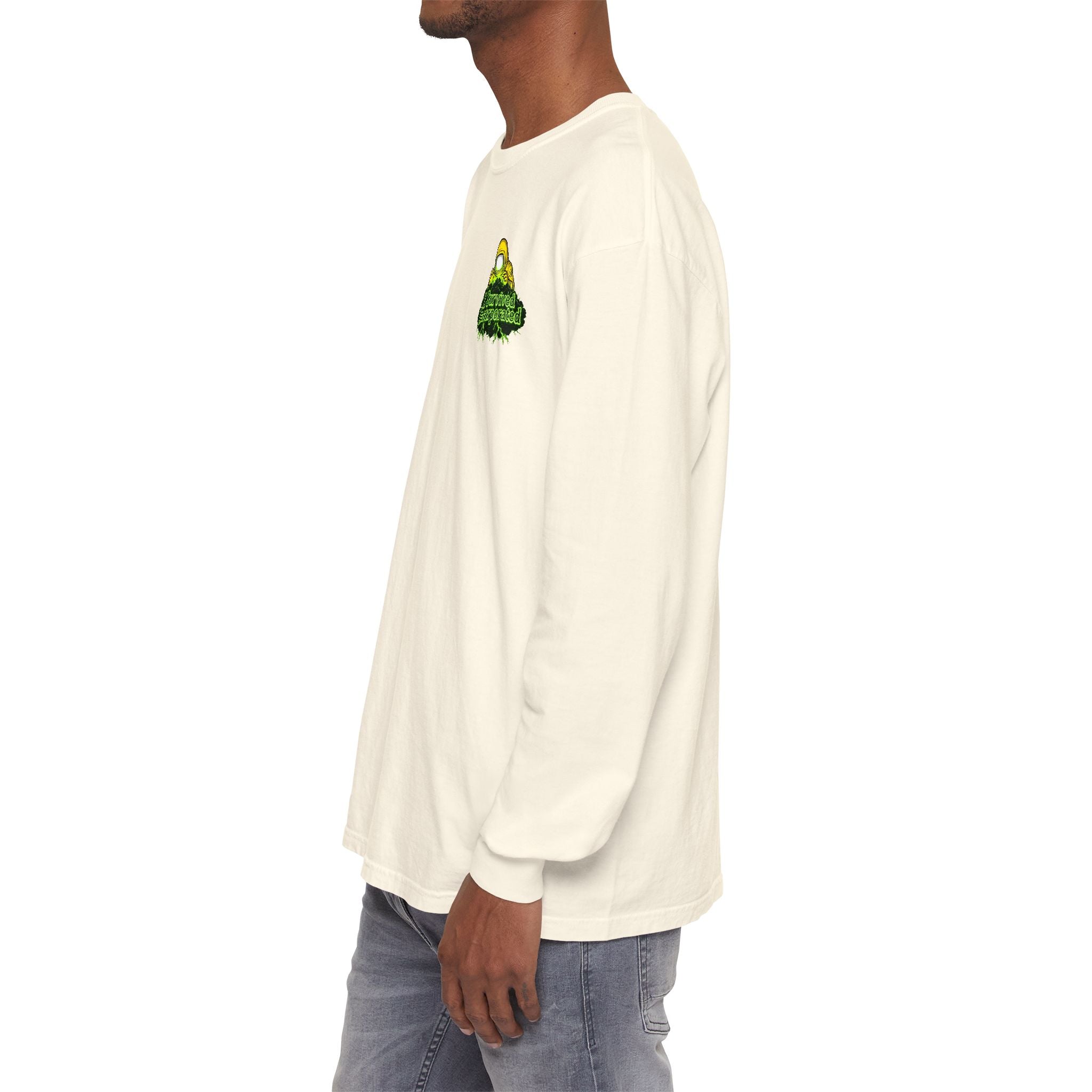 I Survived 2020 — "Please Stand By" Test Pattern Toxic Signal Tee Summer Premiere Unisex Garment-Dyed Long Sleeve T-Shirt