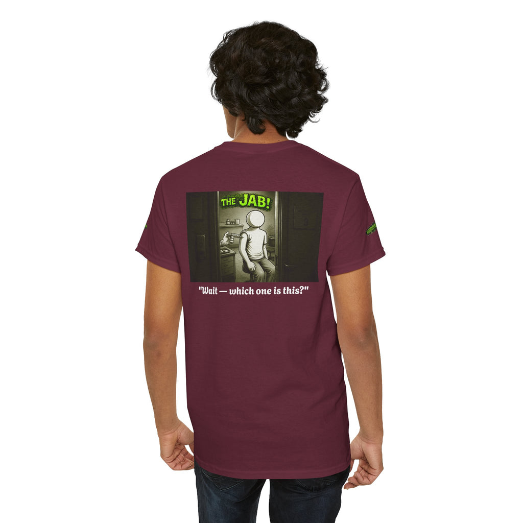 I Survived 2020 — PANDEMIC S1:E3: Director's Cut Special Edition "The Jab!" Unisex Heavy Cotton Tee