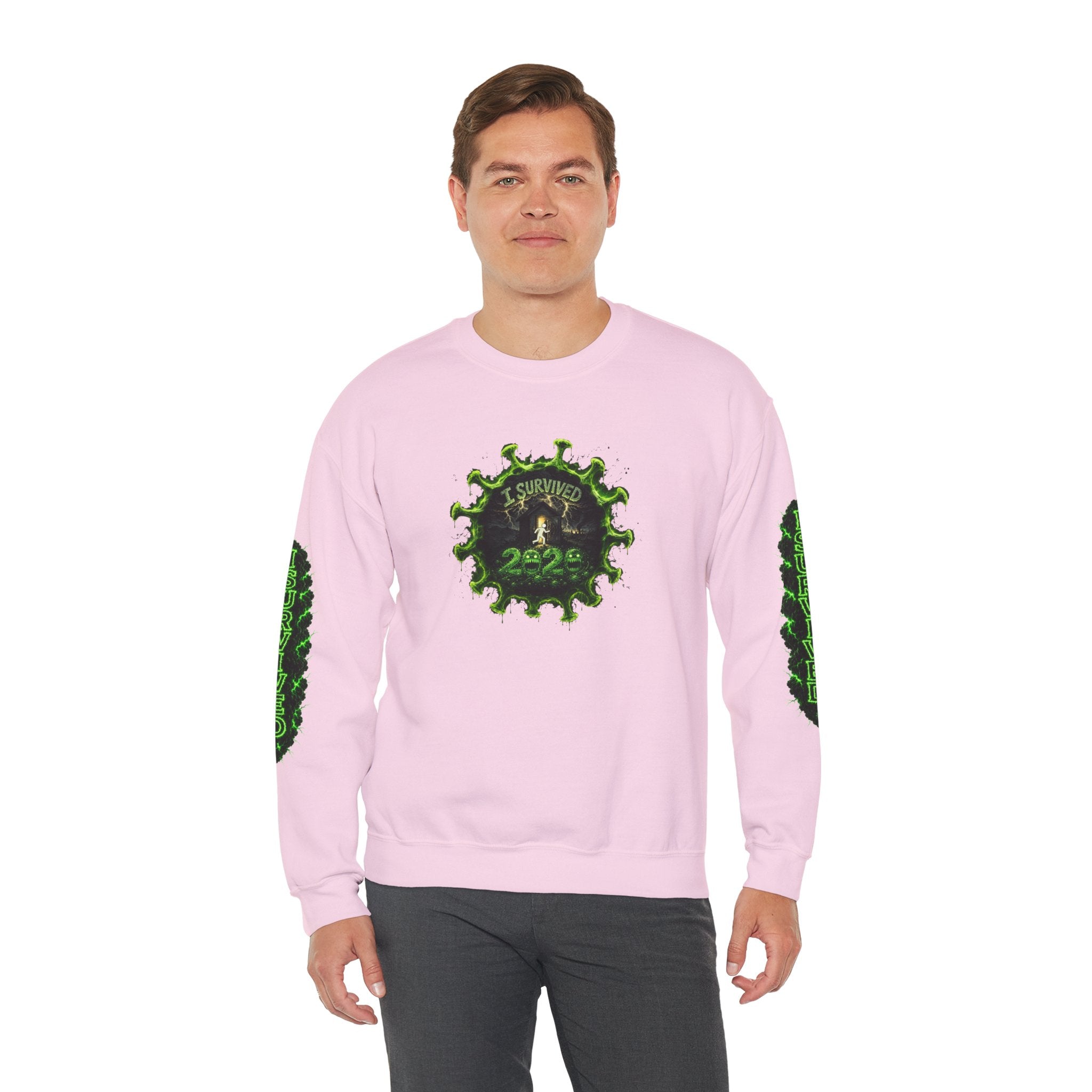 I Survived 2020 — PANDEMIC S1:E3: Director's Cut "The Jab!" Unisex Heavy Blend™ Crewneck Sweatshirt